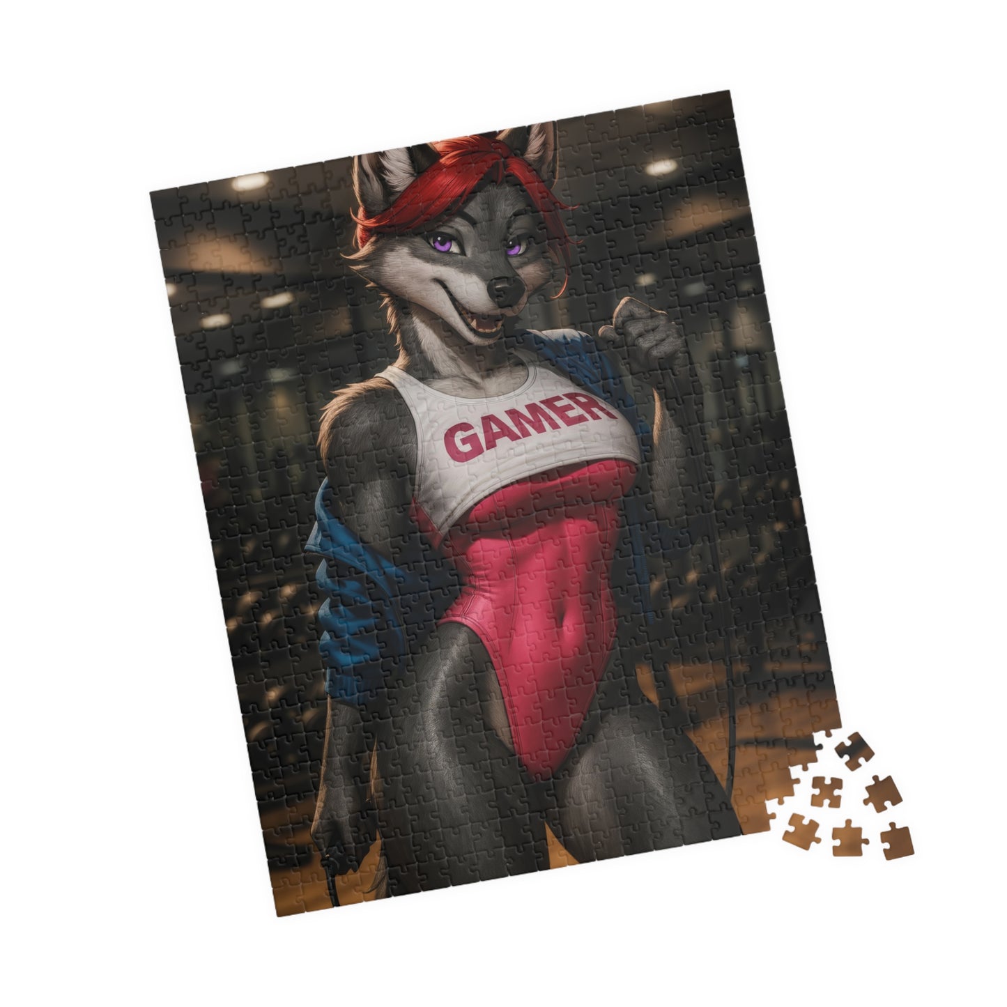๐บ Fitness Furry Puzzle โ Gamer Wolf Girl Edition ๐ฎ๐ช