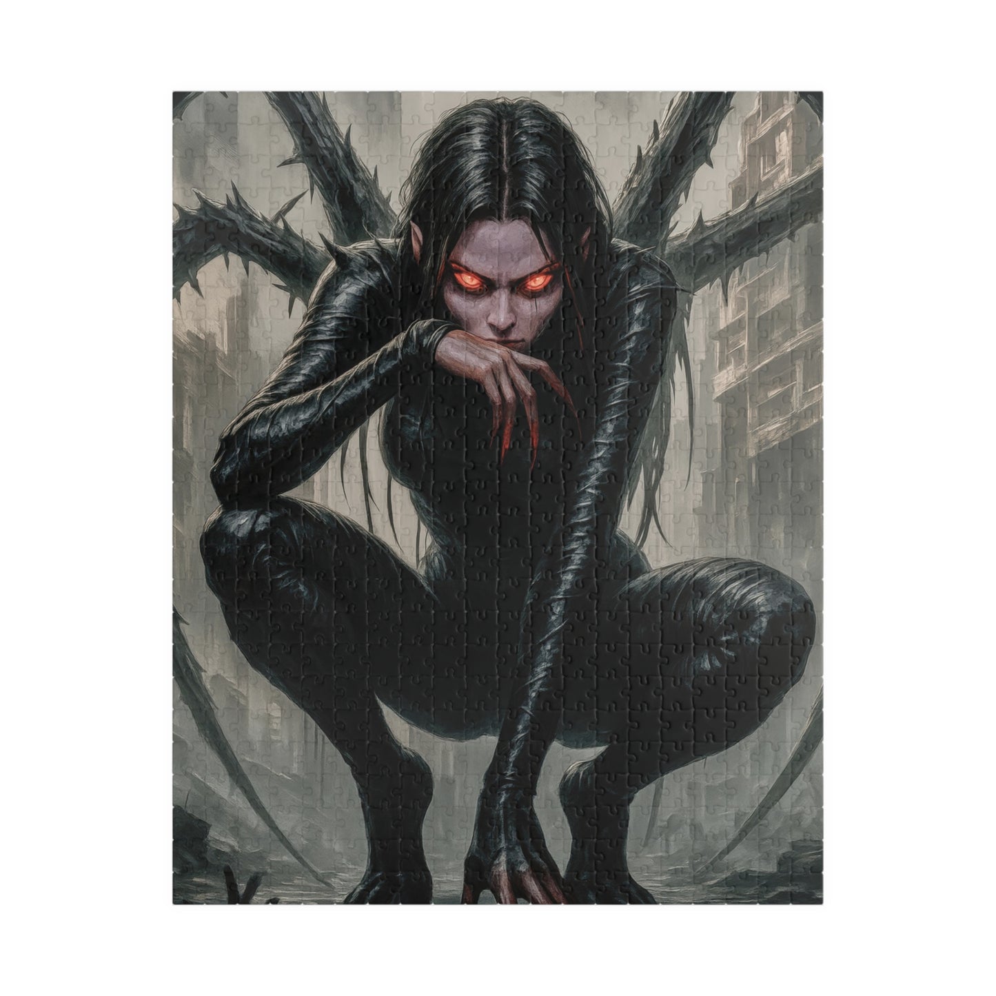 ๐ท๏ธ Cyber Spider Queen Puzzle โ Dark Futurism Edition ๐ฅ