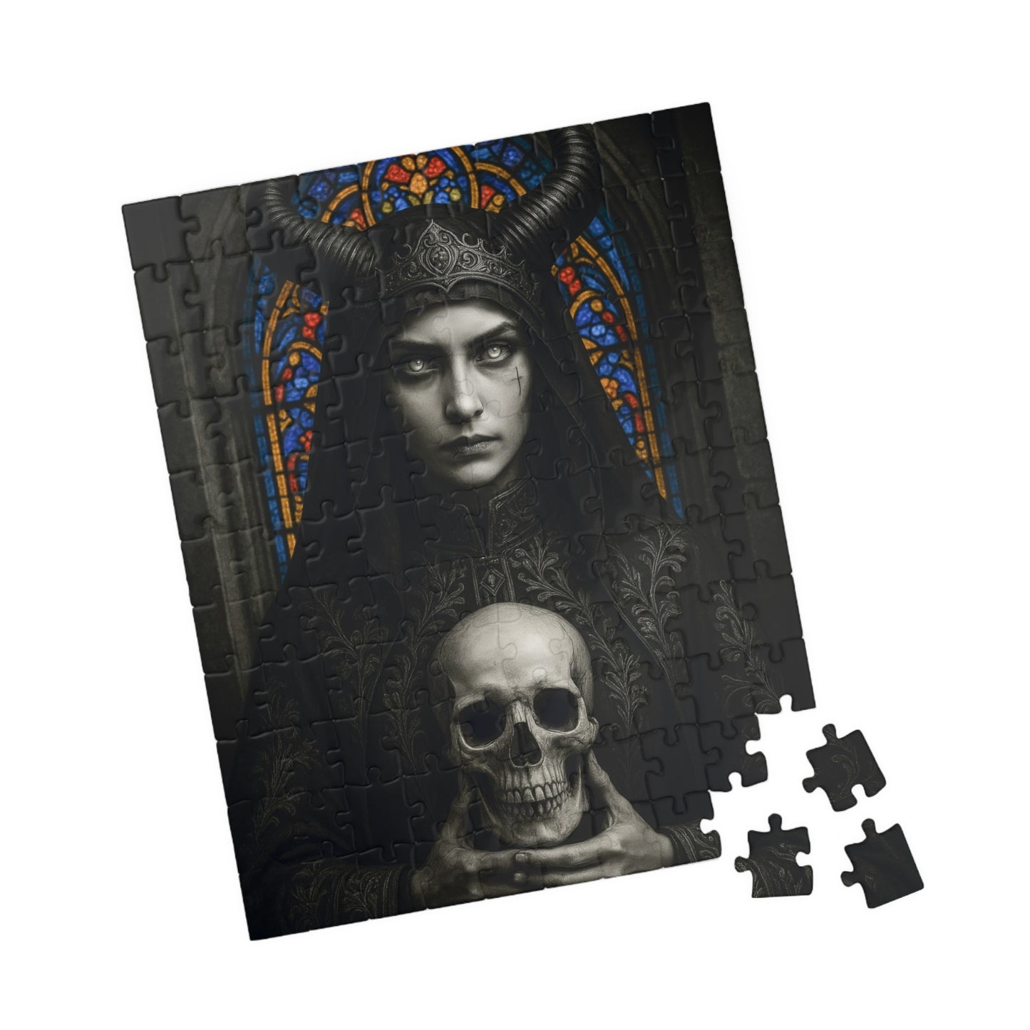 ๐ Gothic Horned Nun Puzzle โ Dark Elegance Edition ๐น