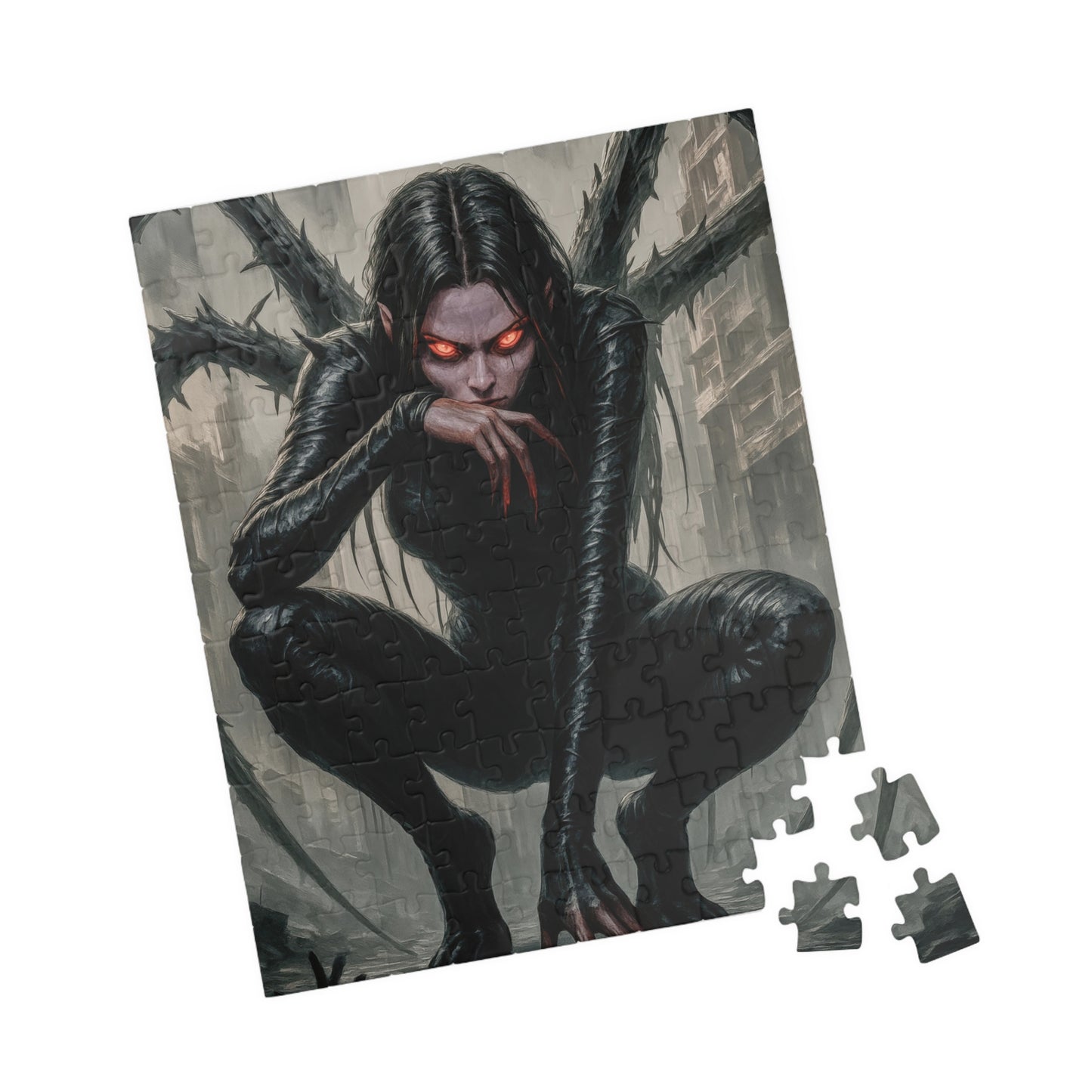 ๐ท๏ธ Cyber Spider Queen Puzzle โ Dark Futurism Edition ๐ฅ