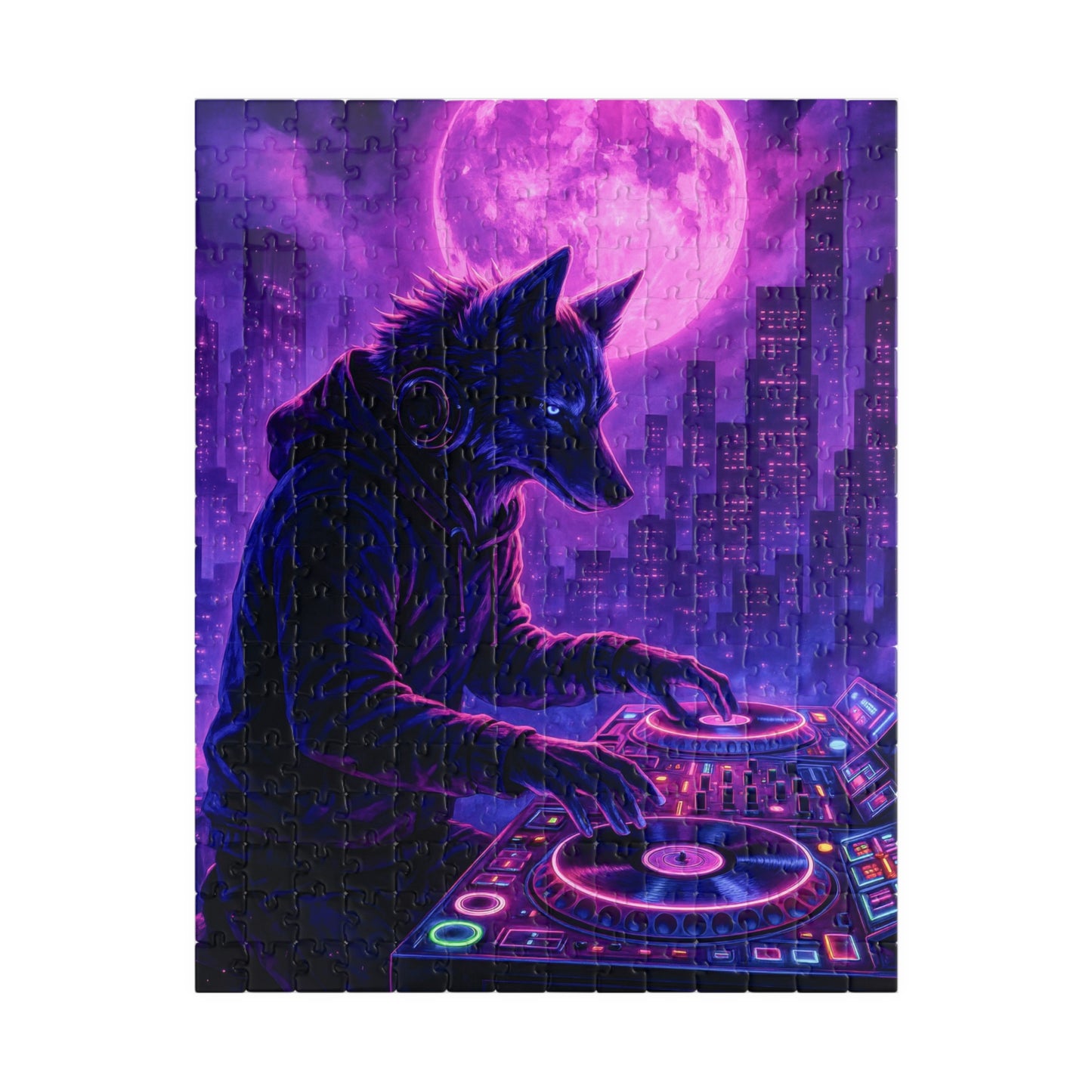 ๐ง Neon Beats โ DJ Wolf Puzzle ๐๐ถ