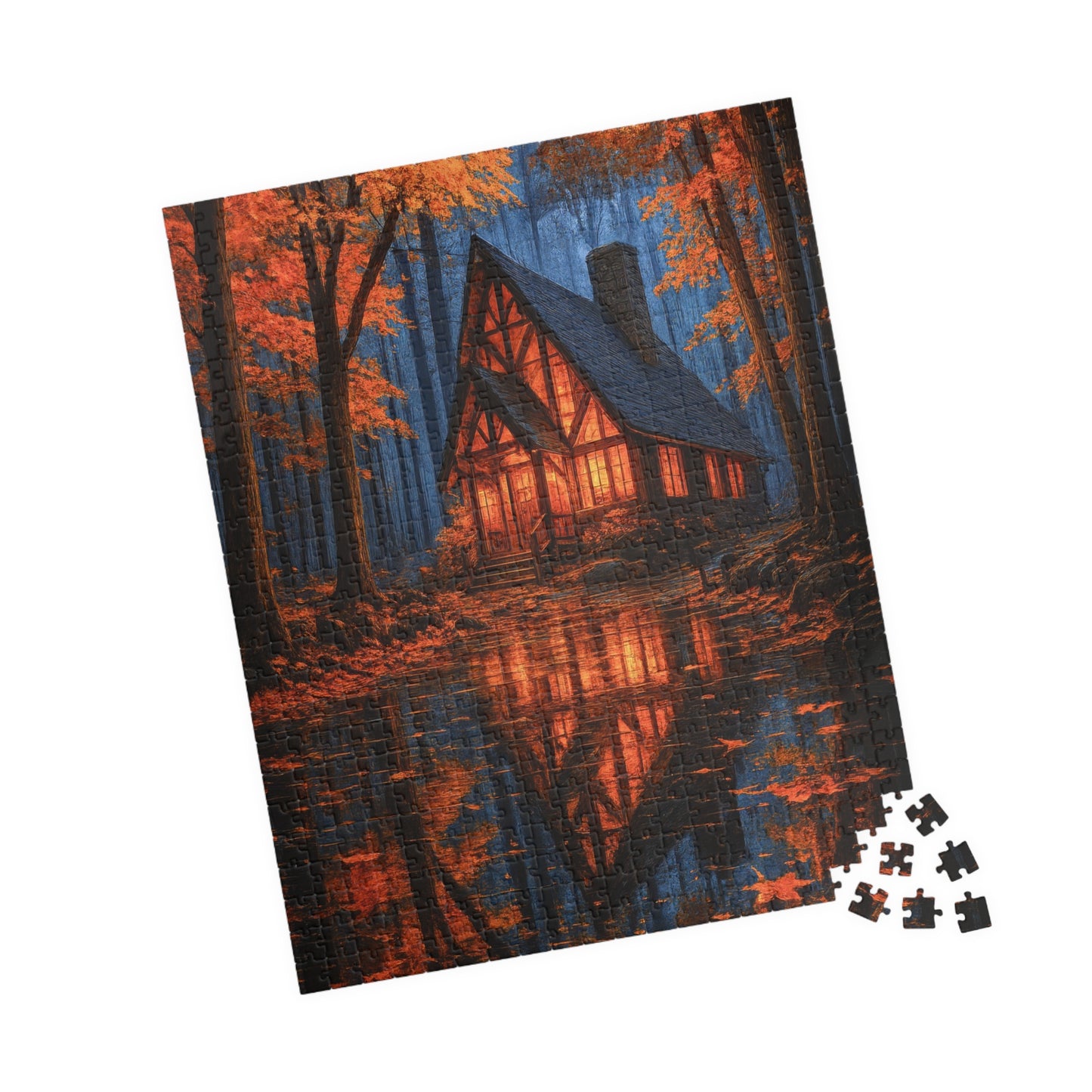 π Autumn Glow Puzzle β Cabin in the Golden Forest π²π‘