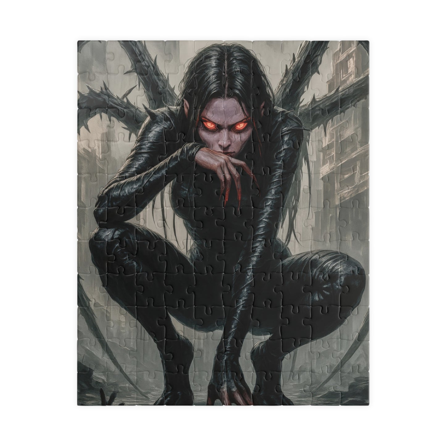๐ท๏ธ Cyber Spider Queen Puzzle โ Dark Futurism Edition ๐ฅ