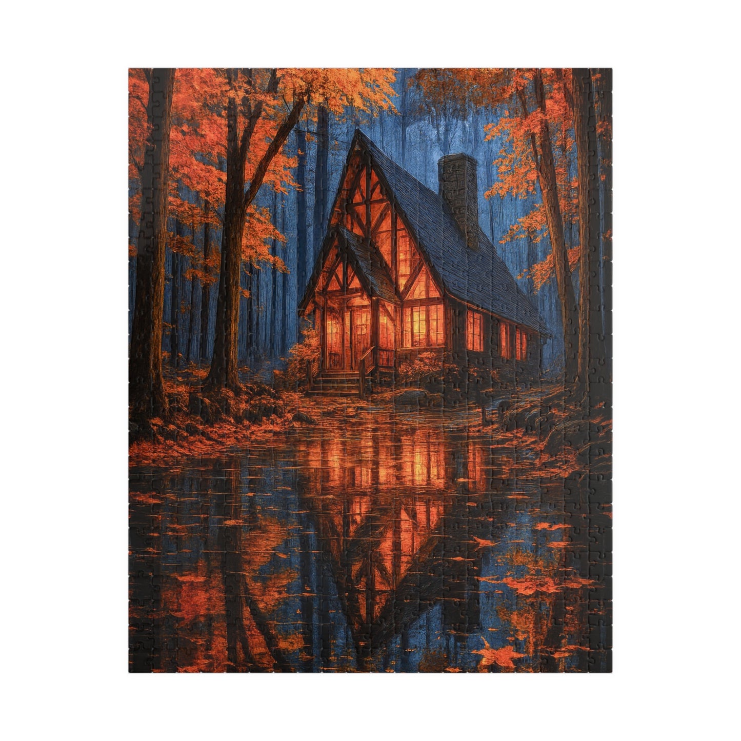 π Autumn Glow Puzzle β Cabin in the Golden Forest π²π‘