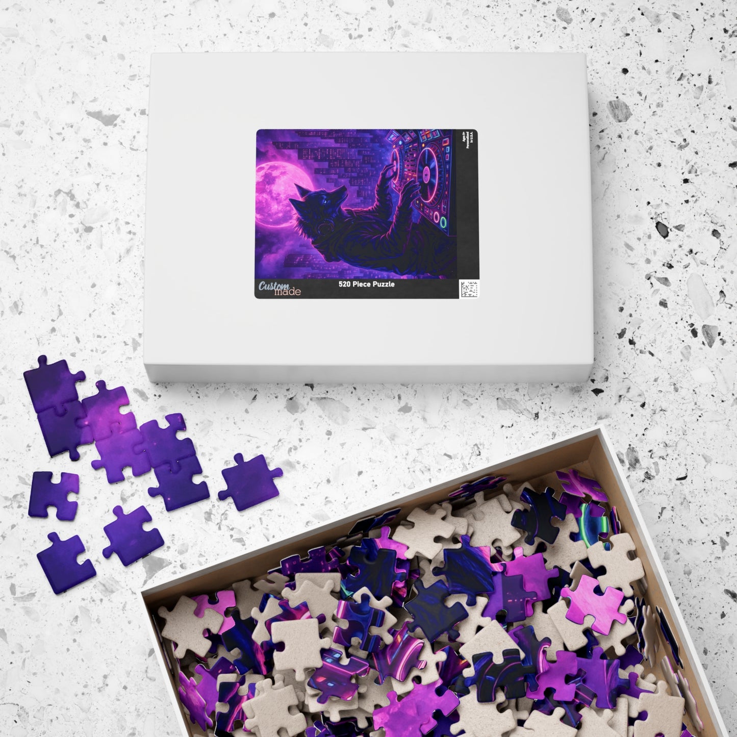 ๐ง Neon Beats โ DJ Wolf Puzzle ๐๐ถ