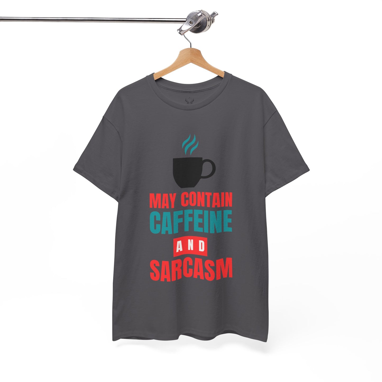 May Contain Caffeine and Sarcasm – Funny Tee by Elegant Deer T-shirt