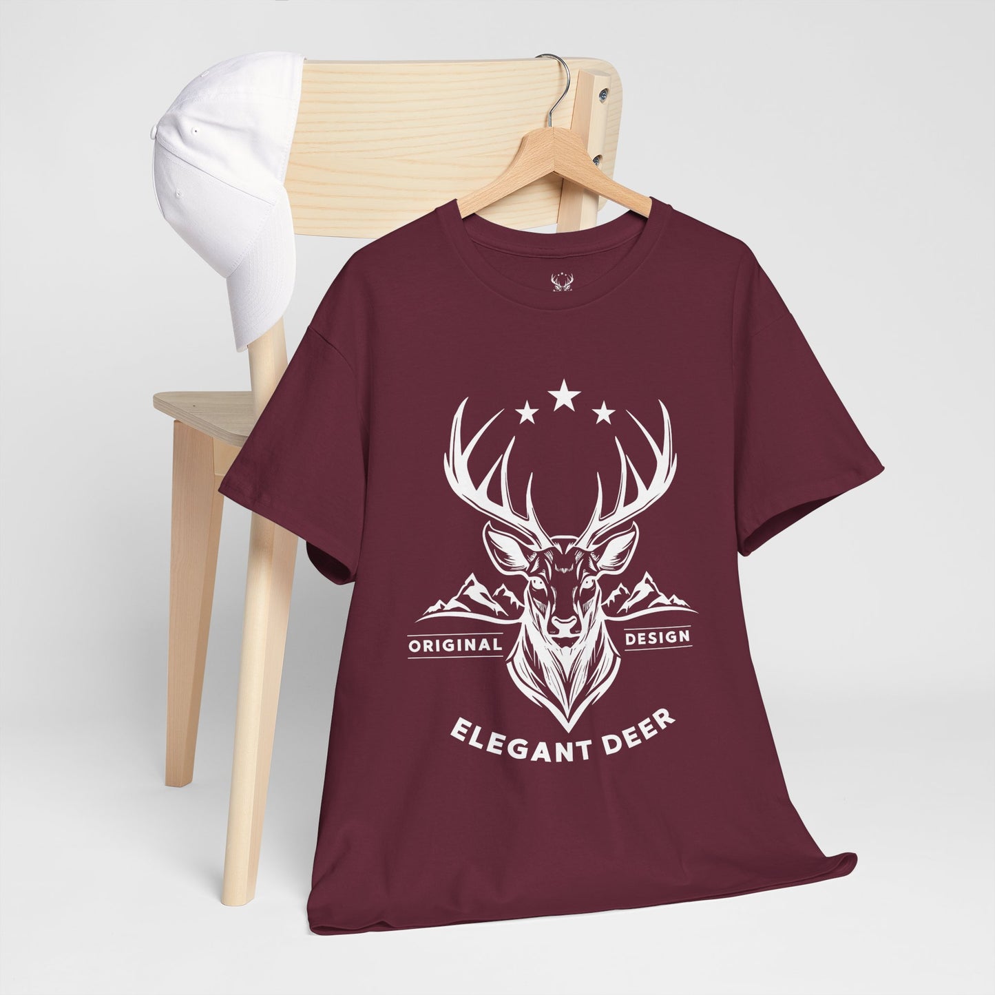 Elegant Deer Unisex Heavy Cotton T-shirt Supporter Collection Winter 2025