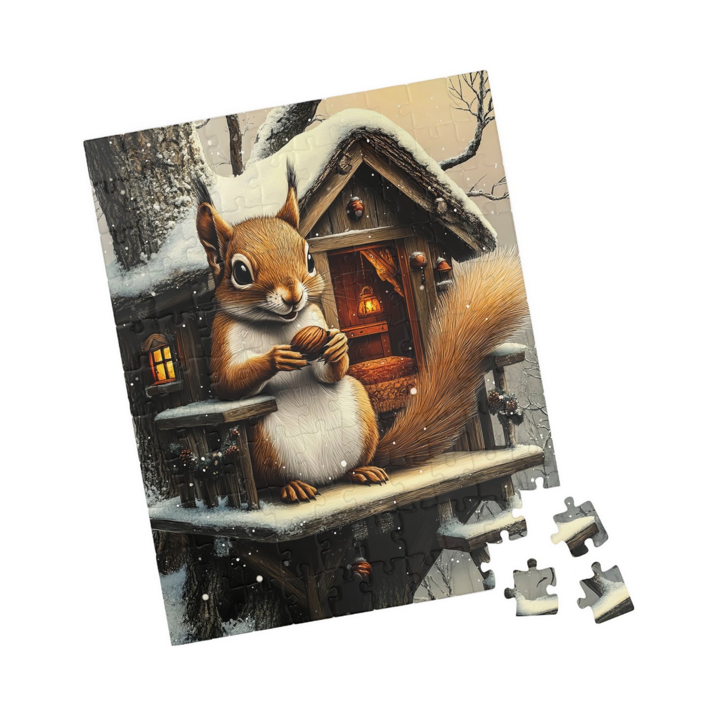 π₯ Winter Cozy β Squirrel Cabin Puzzle βοΈ