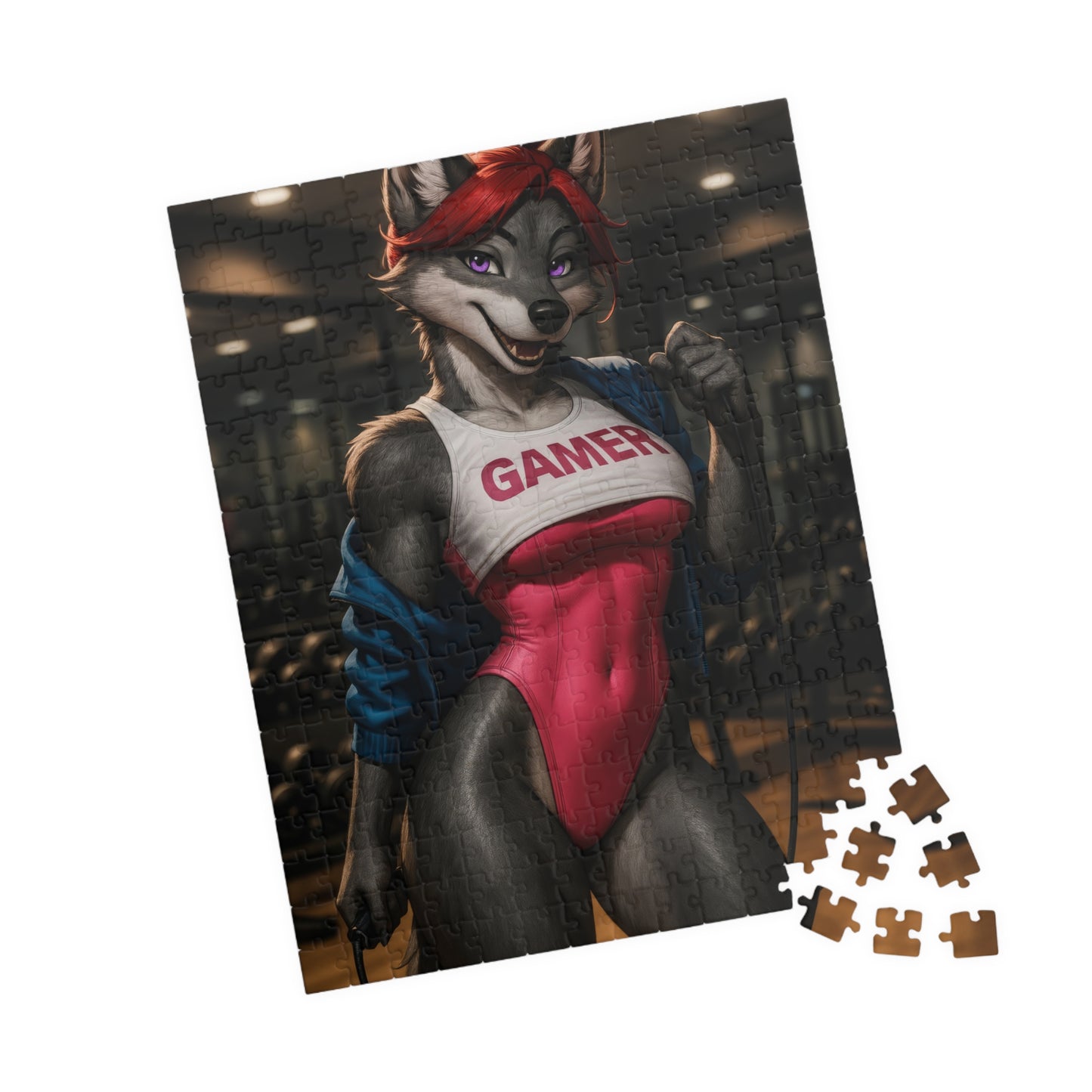 ๐บ Fitness Furry Puzzle โ Gamer Wolf Girl Edition ๐ฎ๐ช