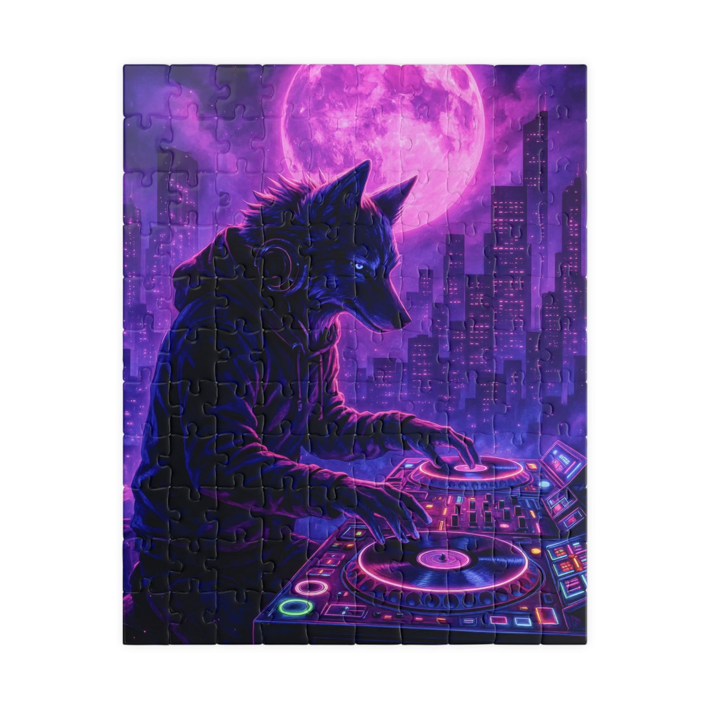 ๐ง Neon Beats โ DJ Wolf Puzzle ๐๐ถ