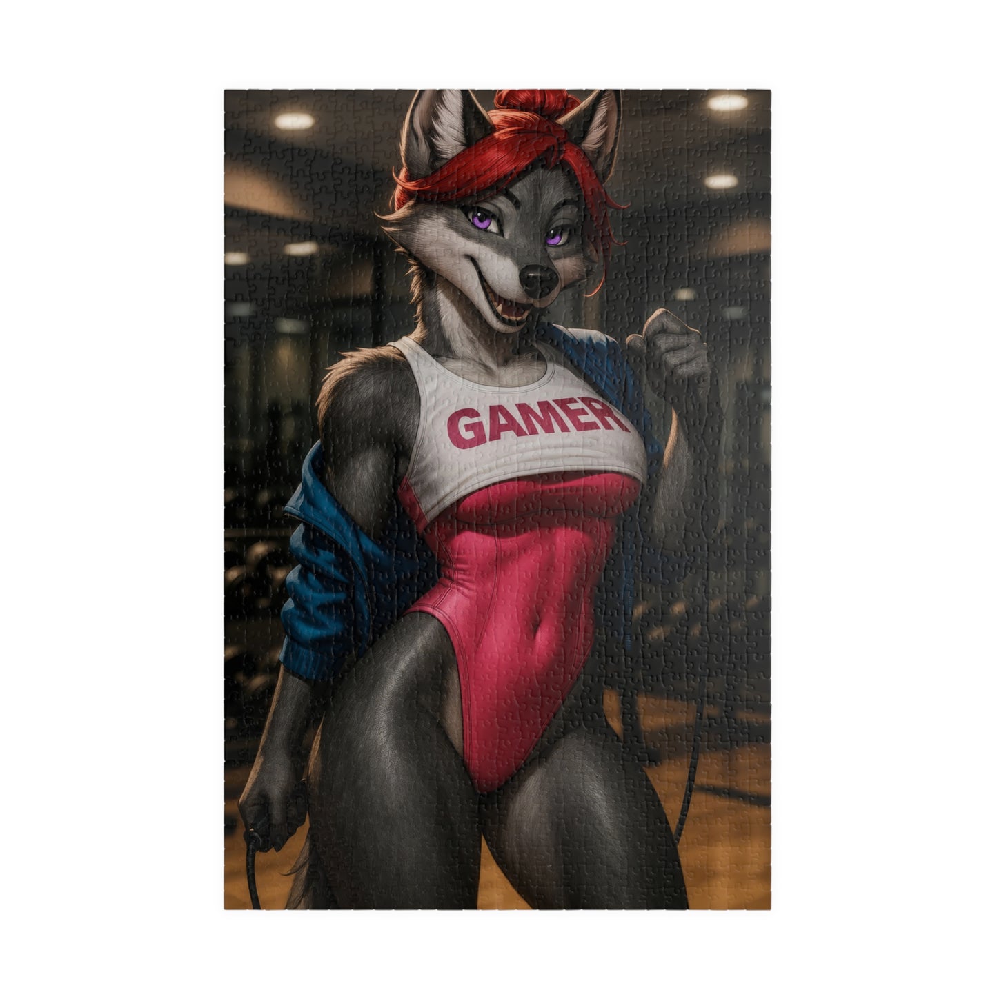 ๐บ Fitness Furry Puzzle โ Gamer Wolf Girl Edition ๐ฎ๐ช