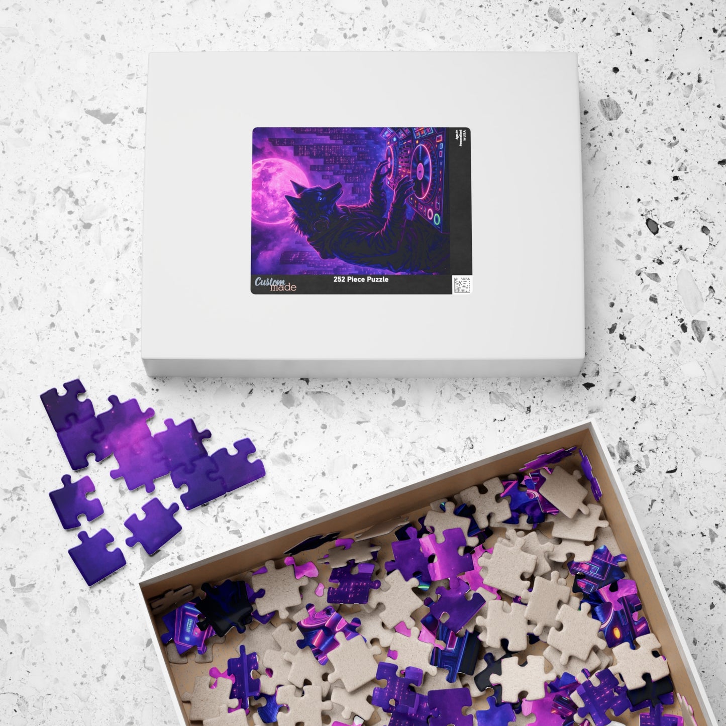 ๐ง Neon Beats โ DJ Wolf Puzzle ๐๐ถ