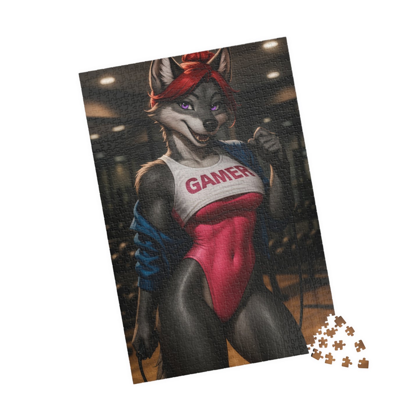 ๐บ Fitness Furry Puzzle โ Gamer Wolf Girl Edition ๐ฎ๐ช