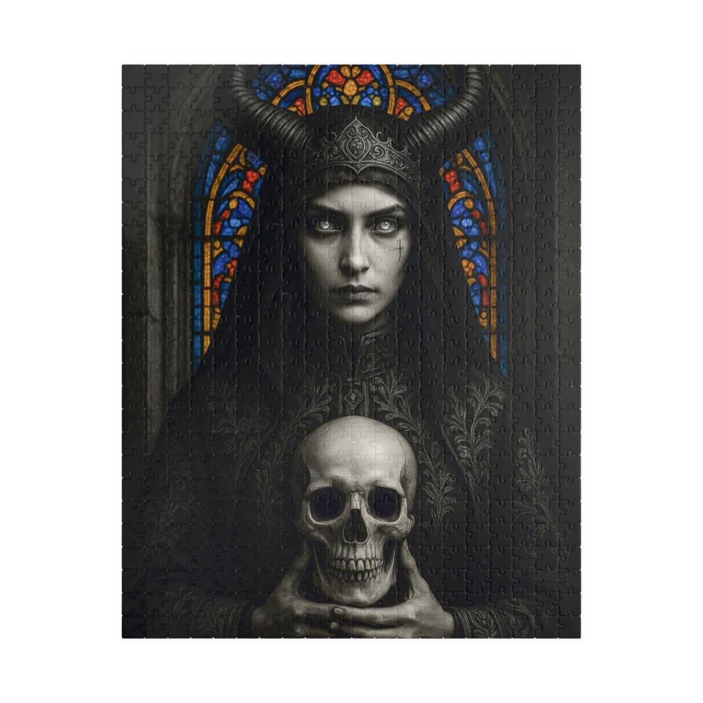 ๐ Gothic Horned Nun Puzzle โ Dark Elegance Edition ๐น