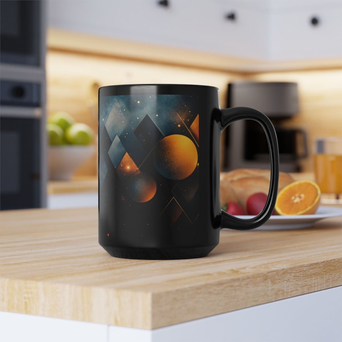 Abstract Geometry Mug – Modern Elegance in Every Sip 15oz - Elegant Deer