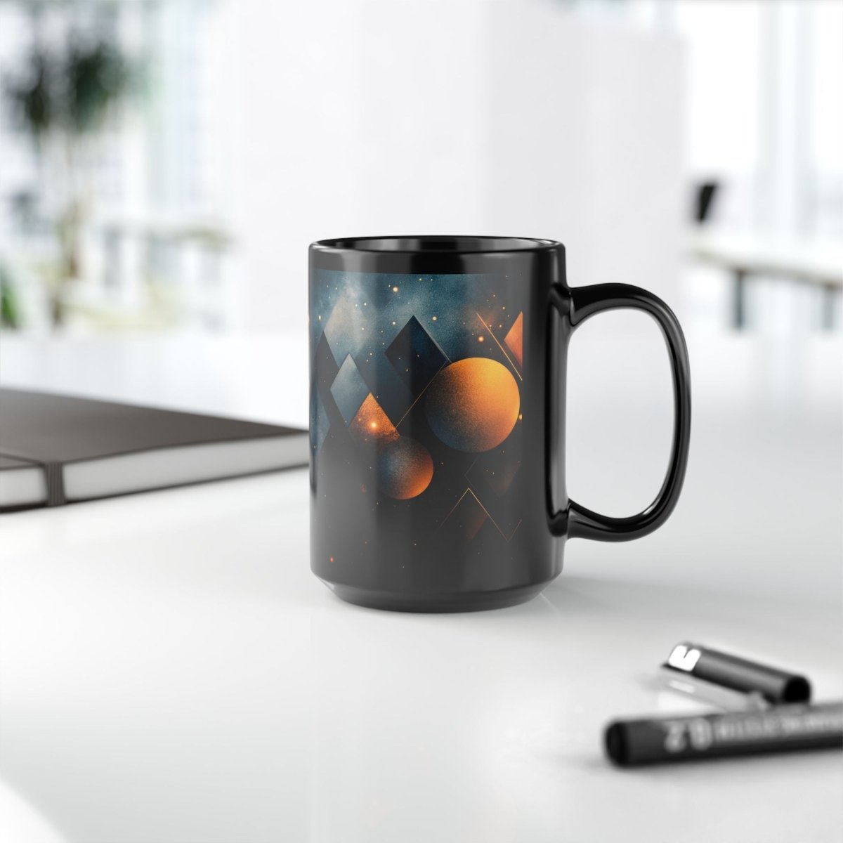 Abstract Geometry Mug – Modern Elegance in Every Sip 15oz - Elegant Deer
