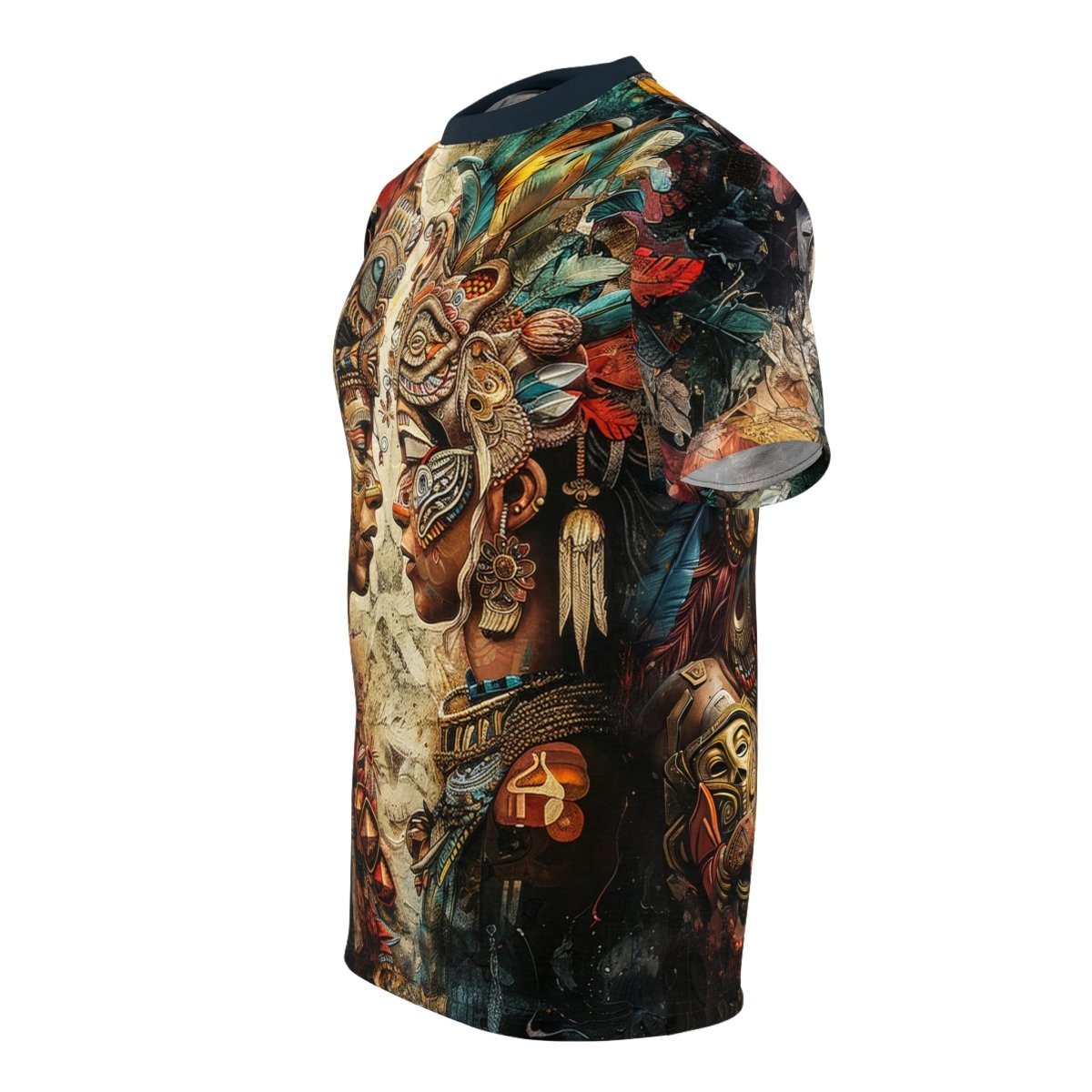 Ancient Echoes: The Aztec T-Shirt (AOP) - Elegant Deer