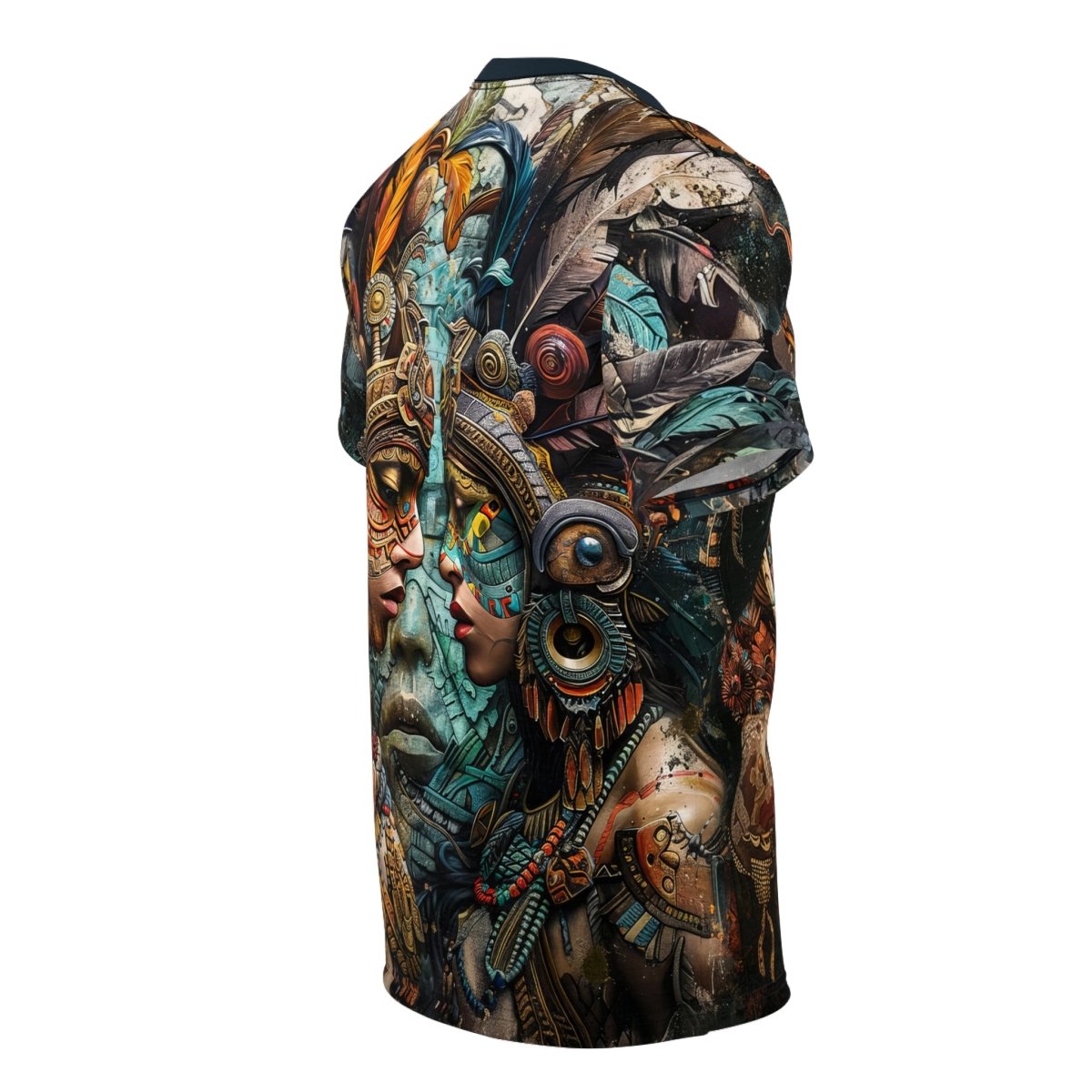 Ancient Echoes: The Aztec T-Shirt (AOP) - Elegant Deer
