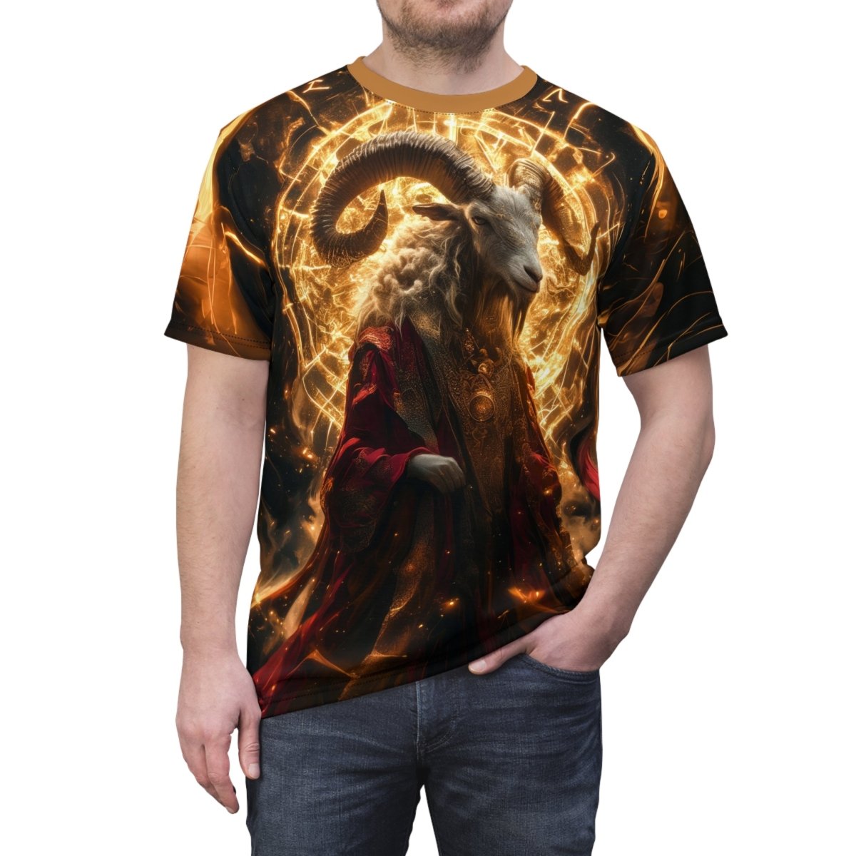 Aries Zodiac T-Shirt (AOP) - Elegant Deer