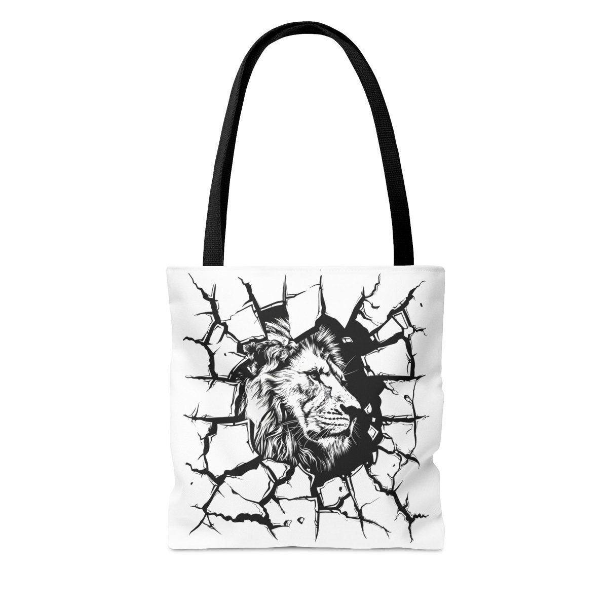 Black & White Lions Tote Bag - Elegant Deer