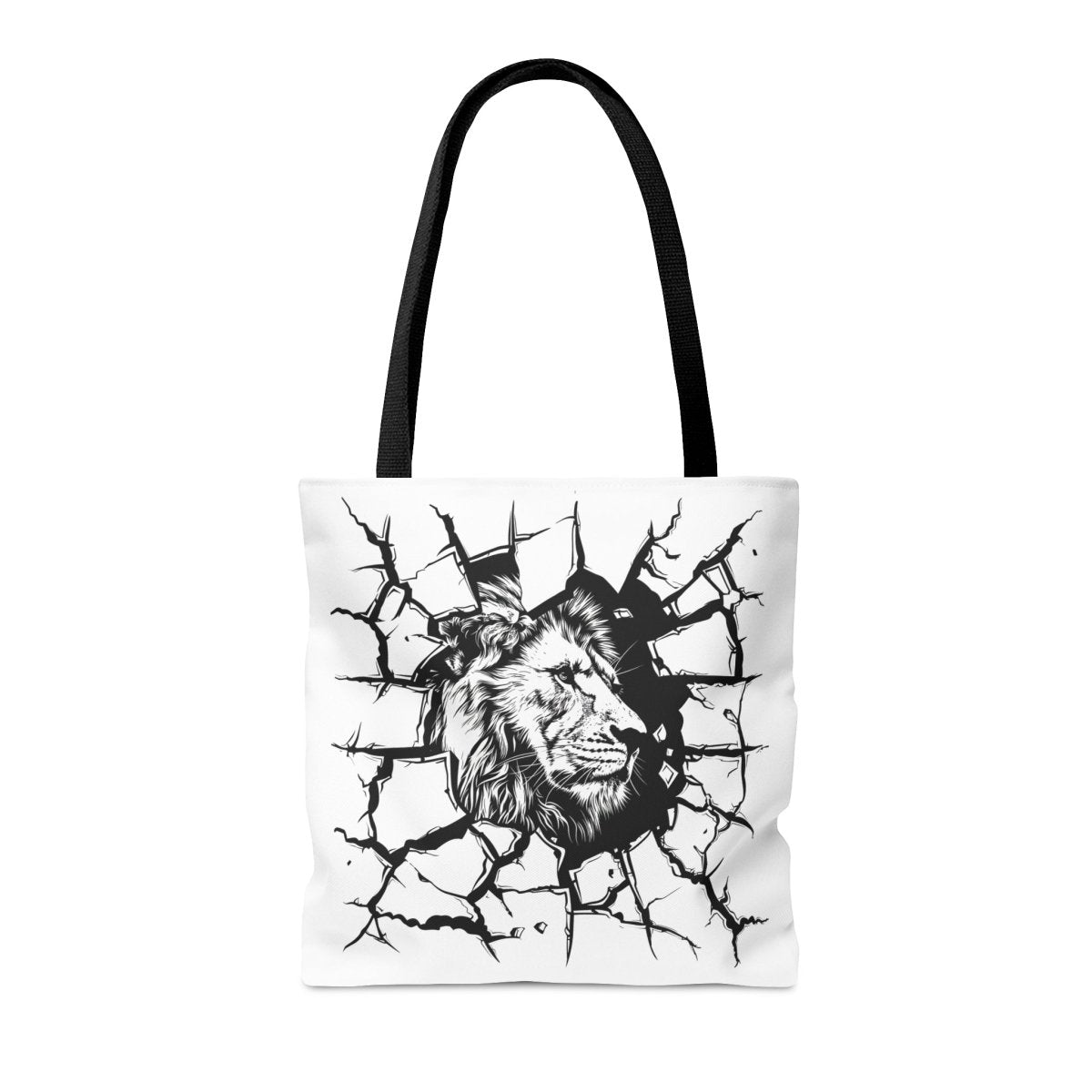 Black & White Lions Tote Bag - Elegant Deer