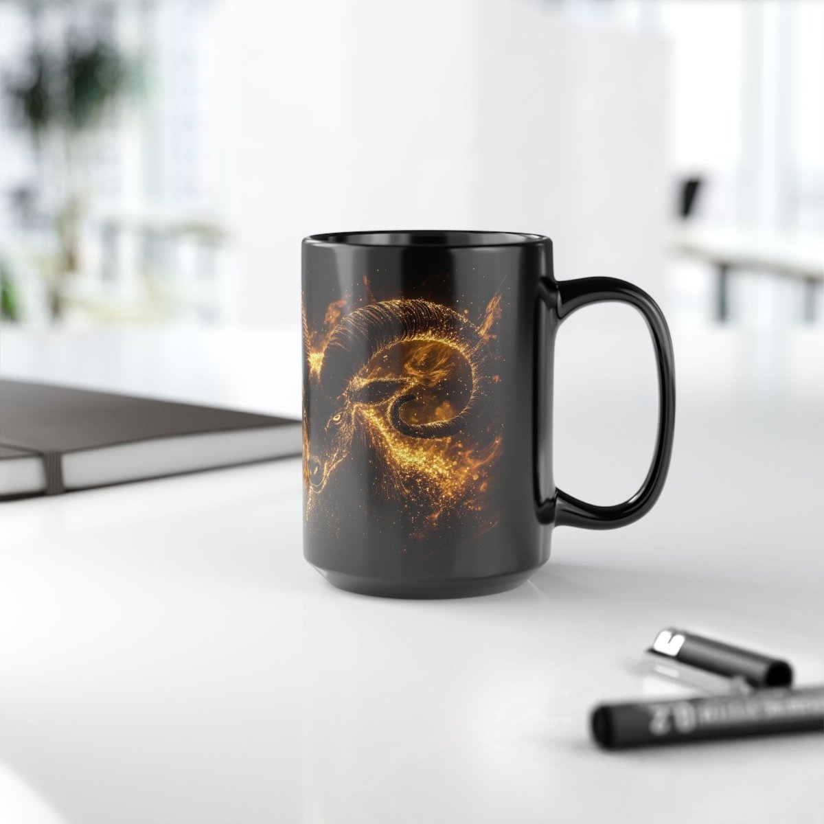 ♑ Capricorn – Celestial Fire Mug - Elegant Deer