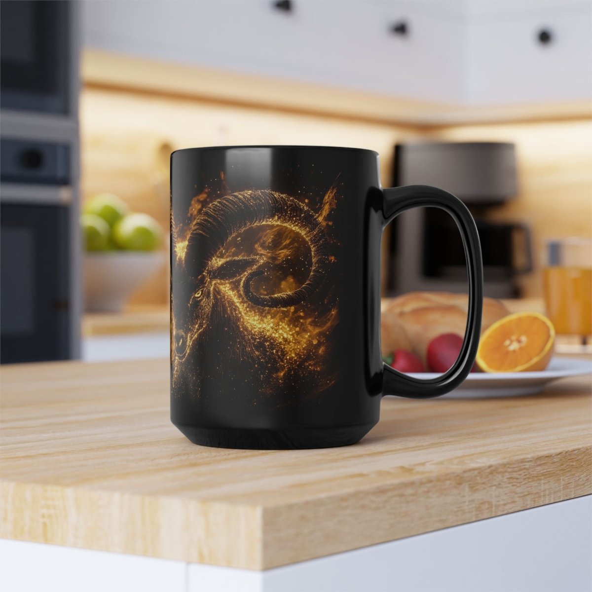 ♑ Capricorn – Celestial Fire Mug - Elegant Deer