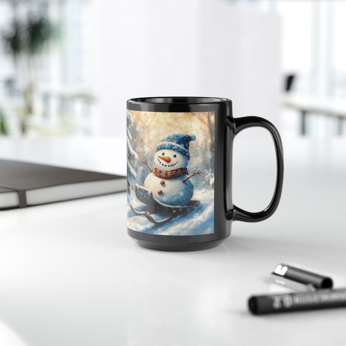 Cheerful Snowman Mug – Winter Fun 15oz - Elegant Deer