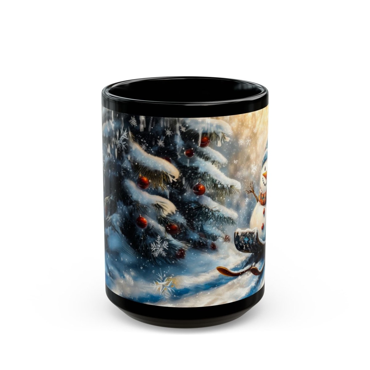 Cheerful Snowman Mug – Winter Fun 15oz - Elegant Deer