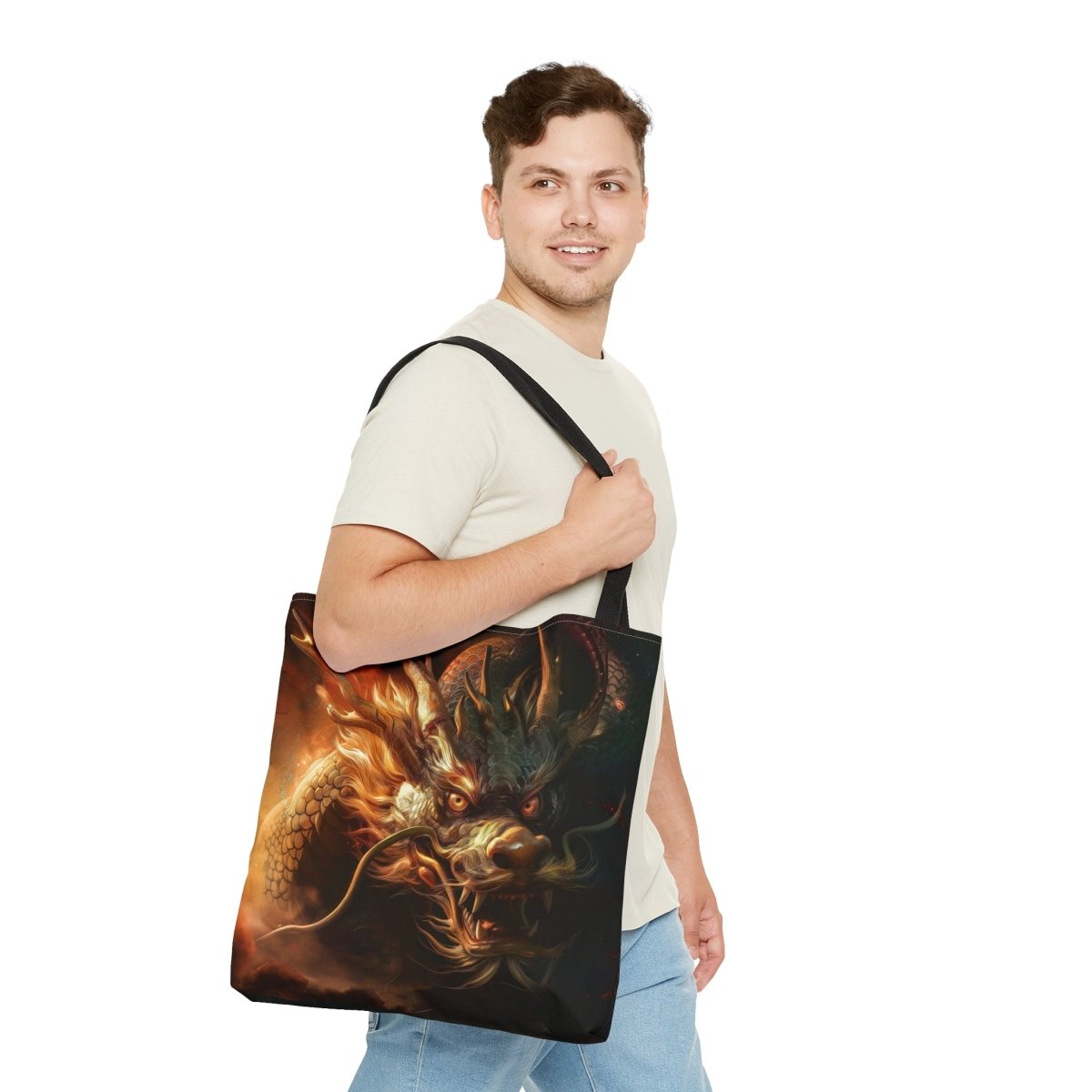 Chinese Dragon Tote Bag - Elegant Deer