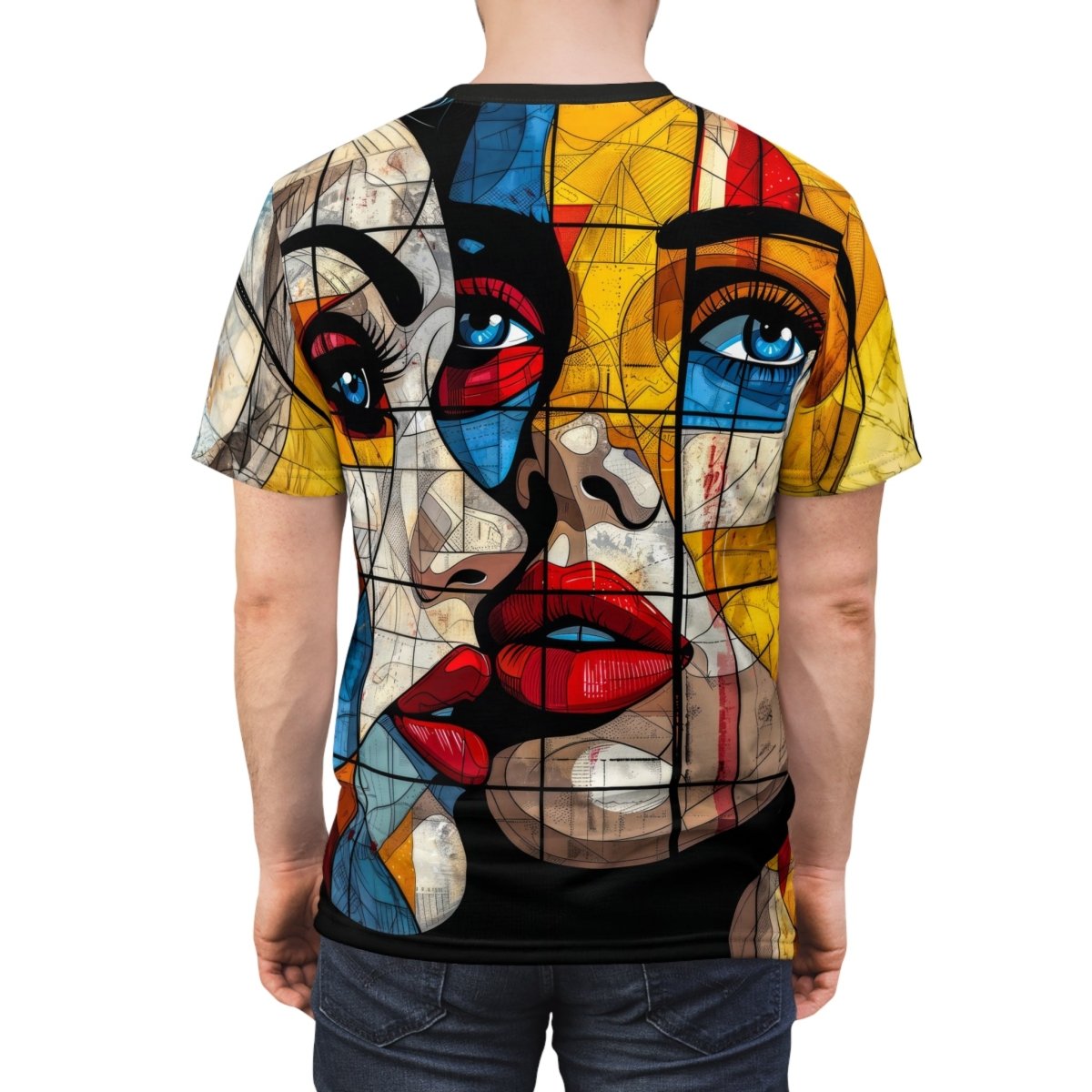 Contemporary Mosaic T-Shirt (AOP) - Elegant Deer