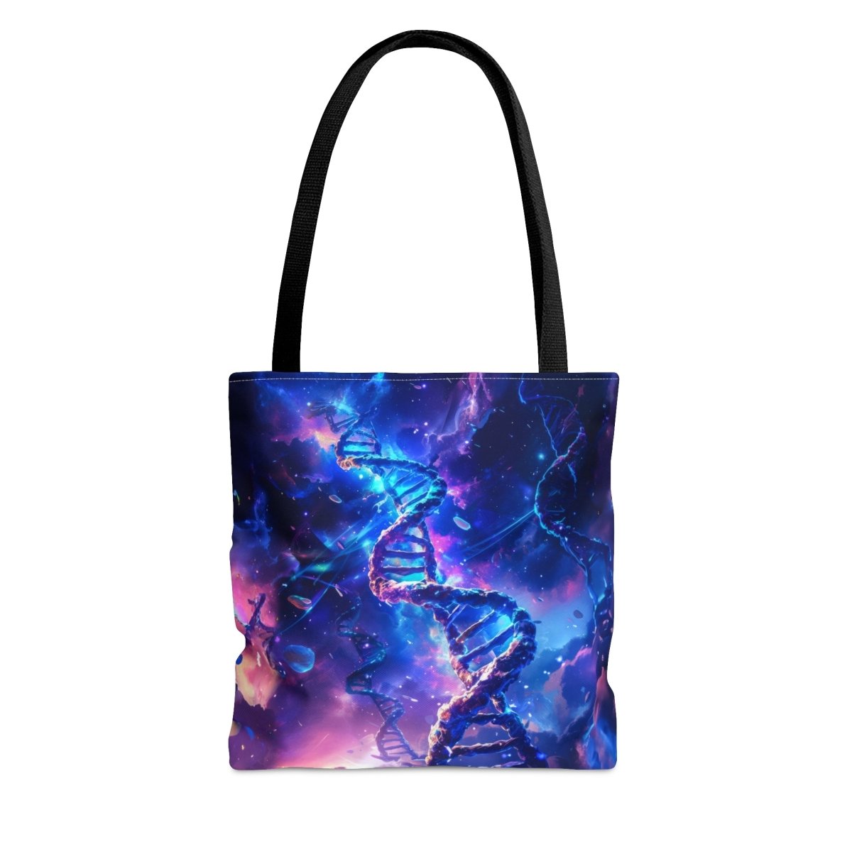 Cosmic Code: Galaxy DNA Tote Bag - Elegant Deer