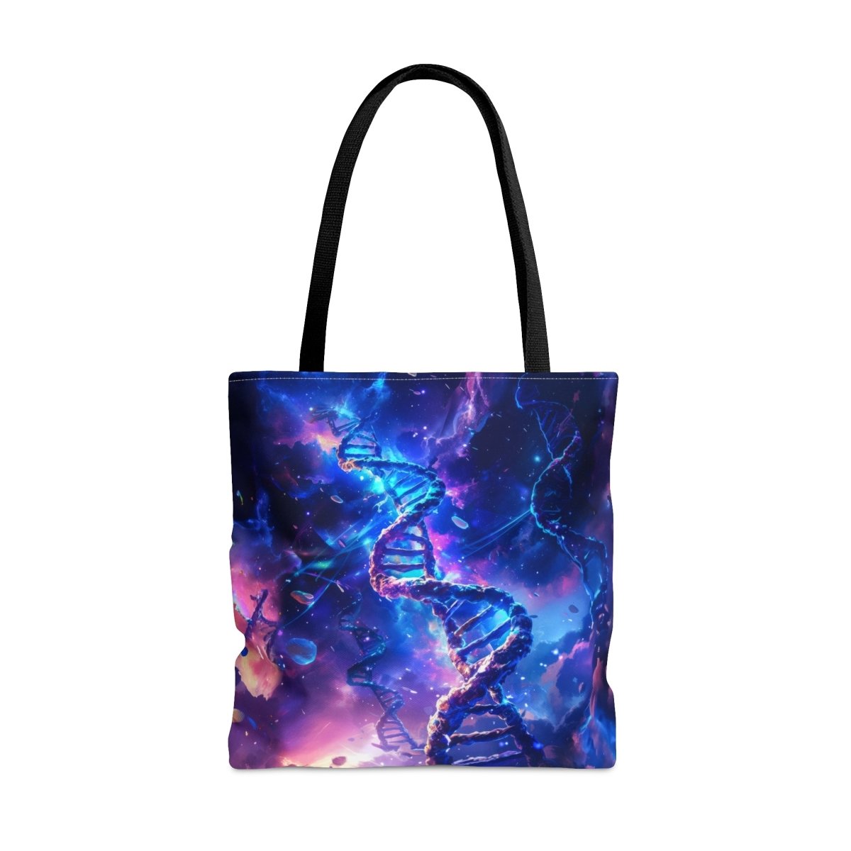 Cosmic Code: Galaxy DNA Tote Bag - Elegant Deer