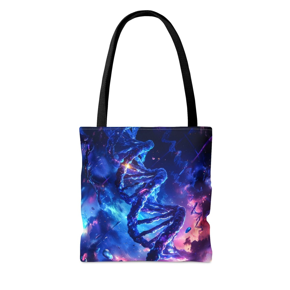 Cosmic Code: Galaxy DNA Tote Bag - Elegant Deer