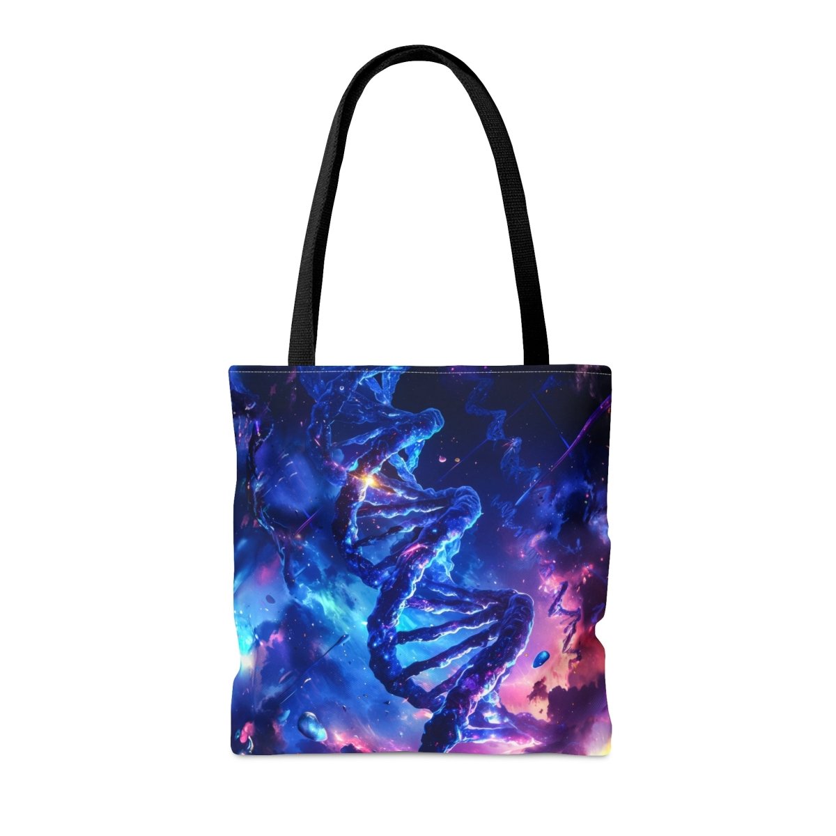 Cosmic Code: Galaxy DNA Tote Bag - Elegant Deer