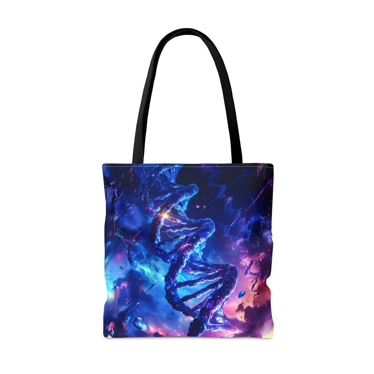 Cosmic Code: Galaxy DNA Tote Bag - Elegant Deer