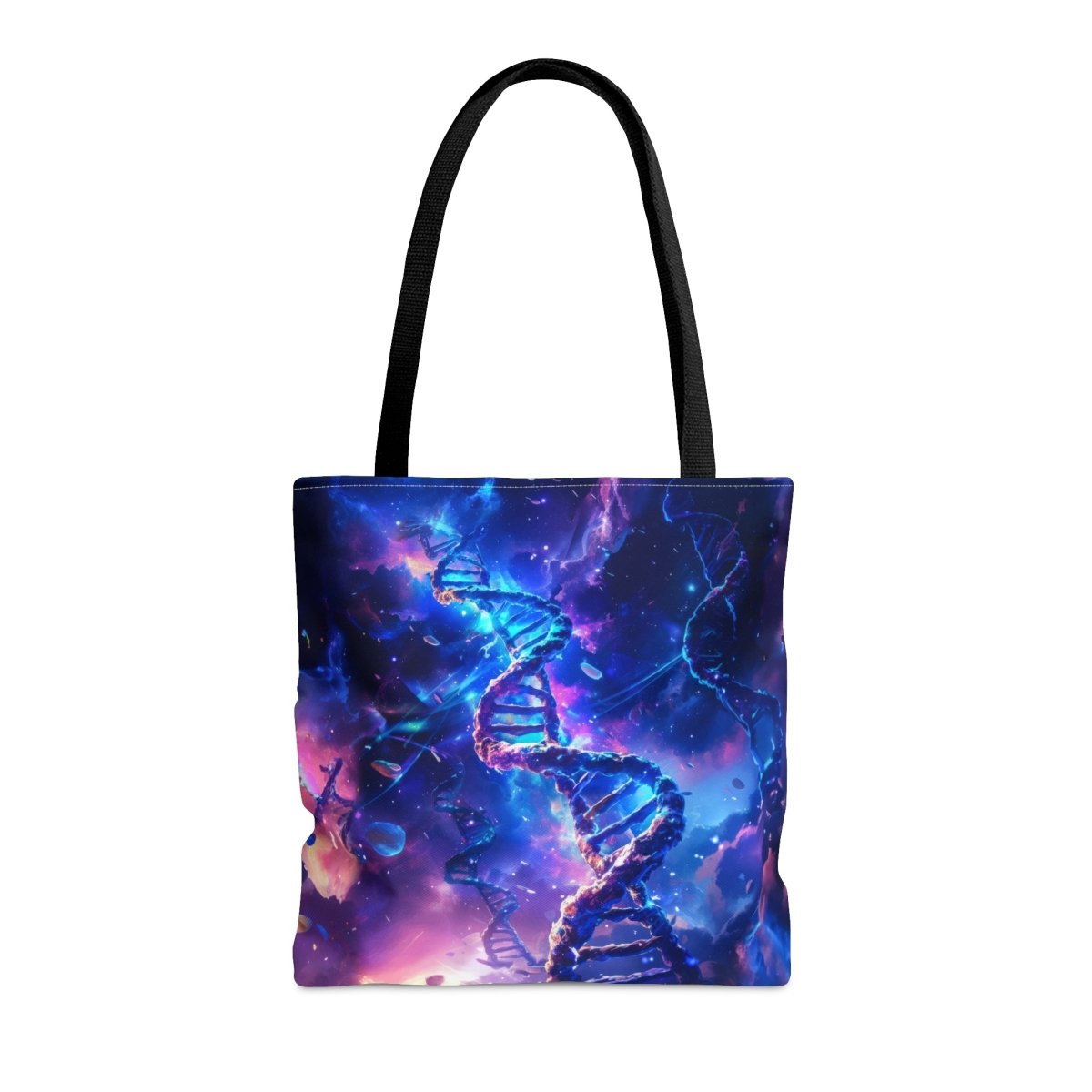 Cosmic Code: Galaxy DNA Tote Bag - Elegant Deer