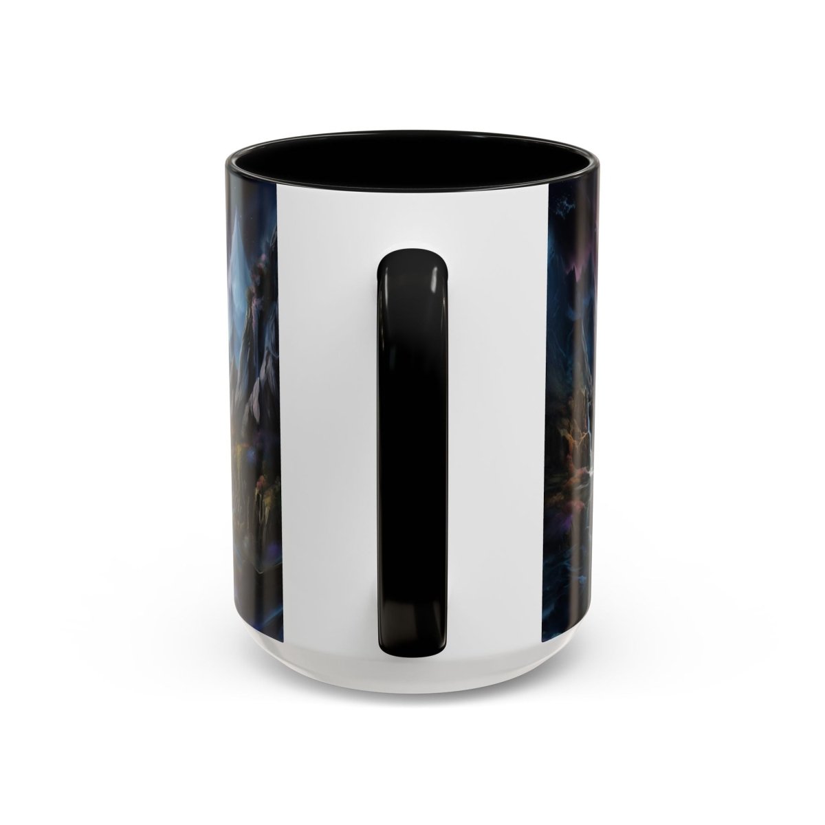 Cosmic Fantasy Landscape Coffee Mug, 15oz - Elegant Deer