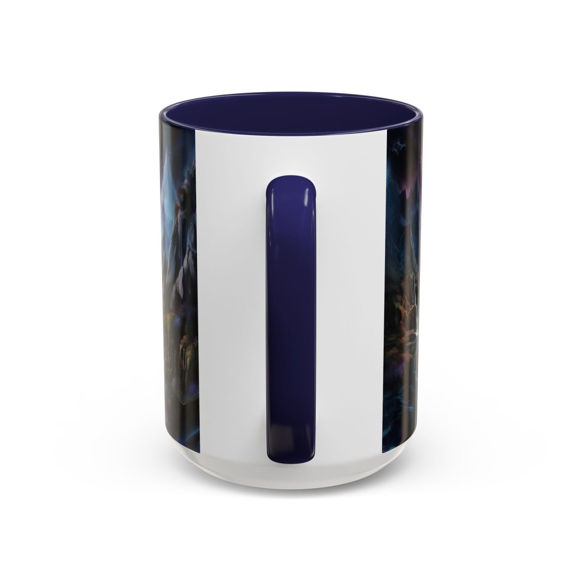 Cosmic Fantasy Landscape Coffee Mug, 15oz - Elegant Deer