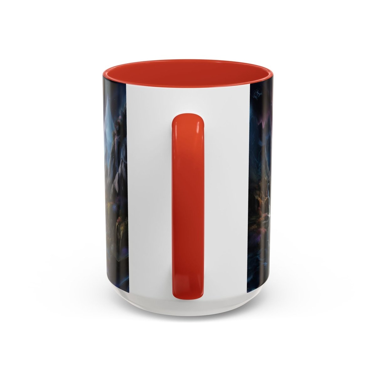 Cosmic Fantasy Landscape Coffee Mug, 15oz - Elegant Deer