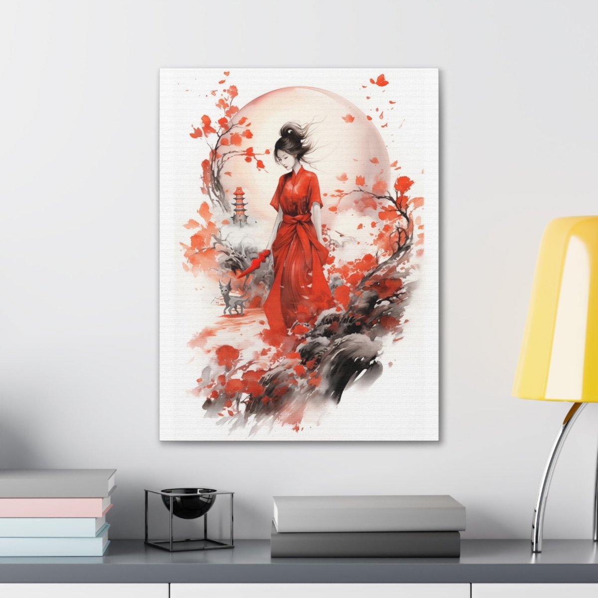 Devil Or The Beauty Canvas Poster - Elegant Deer