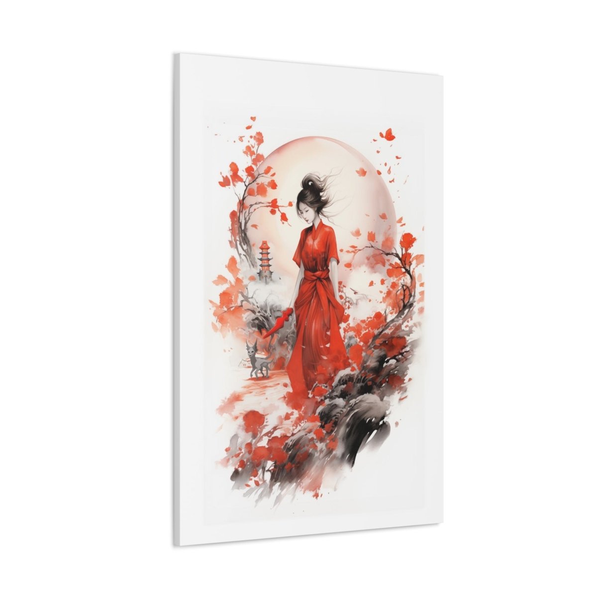 Devil Or The Beauty Canvas Poster - Elegant Deer