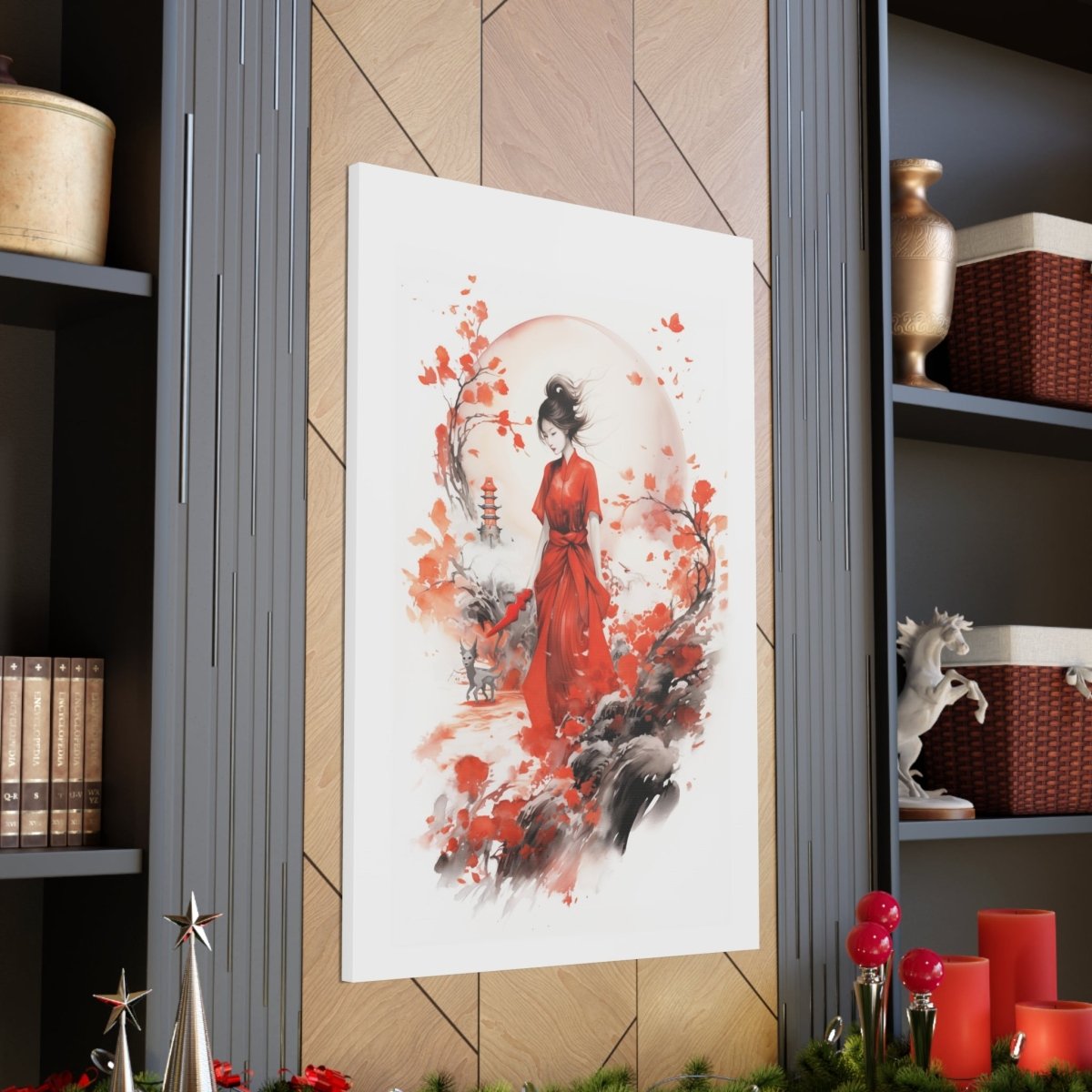 Devil Or The Beauty Canvas Poster - Elegant Deer