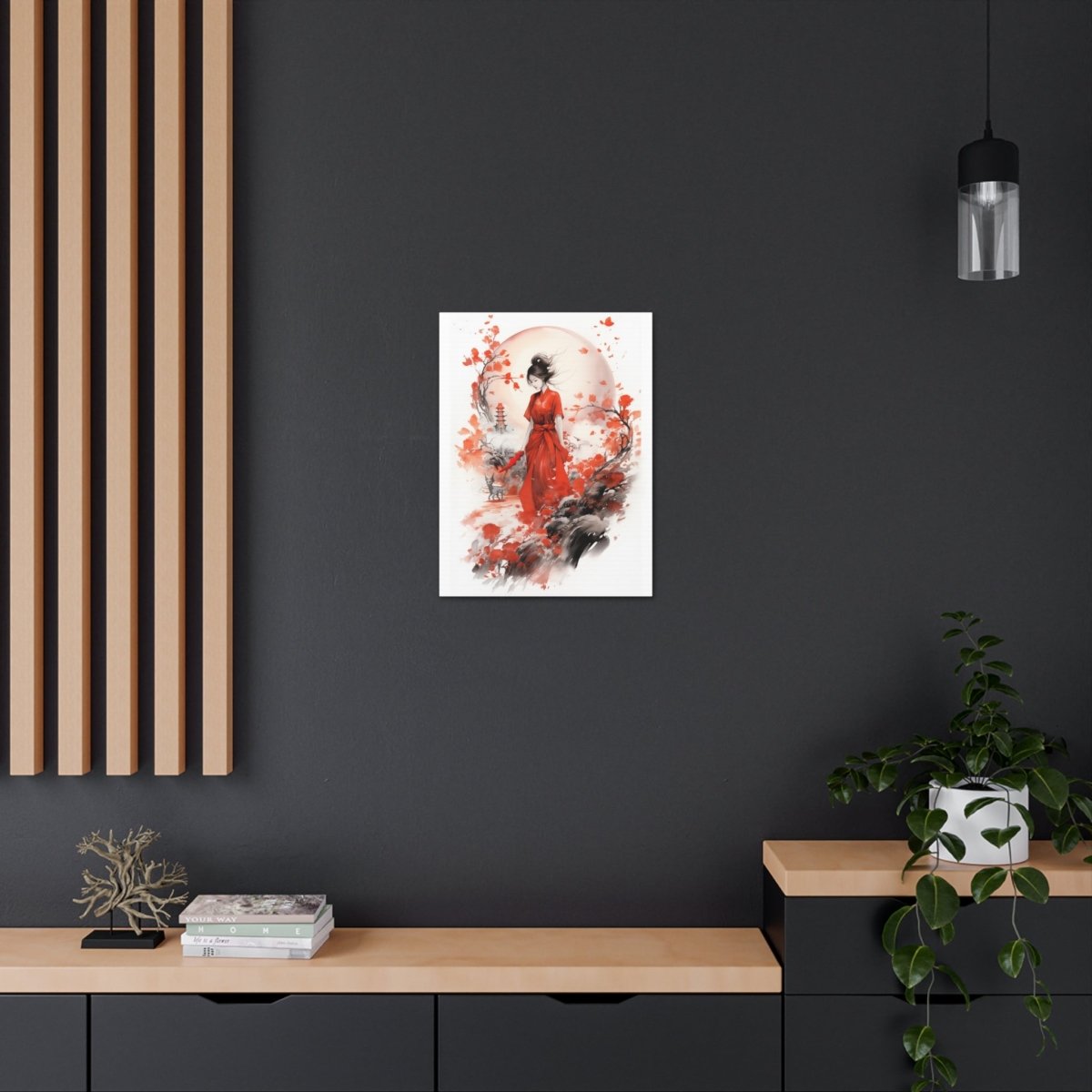 Devil Or The Beauty Canvas Poster - Elegant Deer