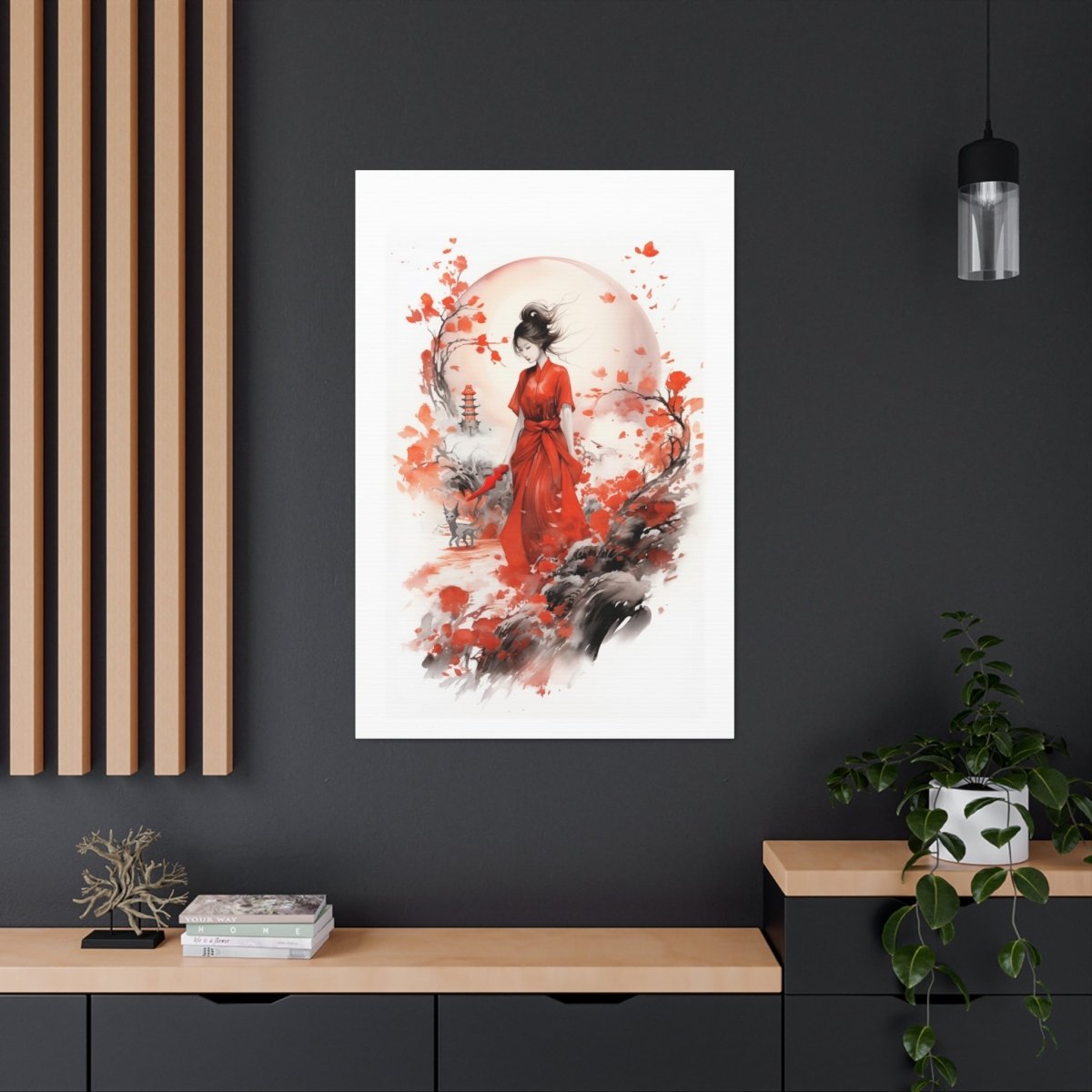 Devil Or The Beauty Canvas Poster - Elegant Deer
