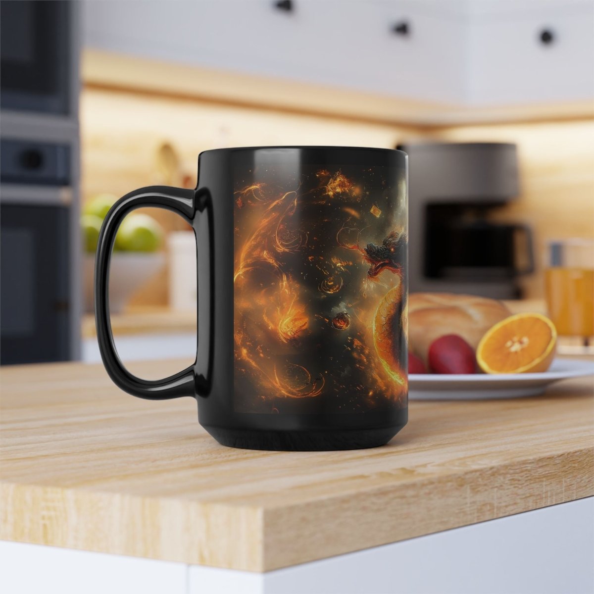 🐉 Dragon Empress – Mystical Fire Mug 🔥 - Elegant Deer