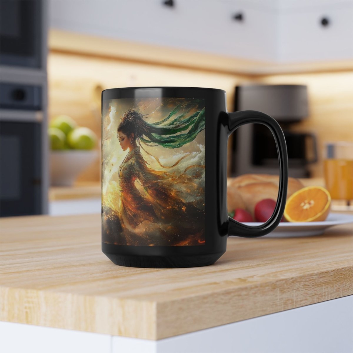🐉 Dragon Empress – Mystical Fire Mug 🔥 - Elegant Deer
