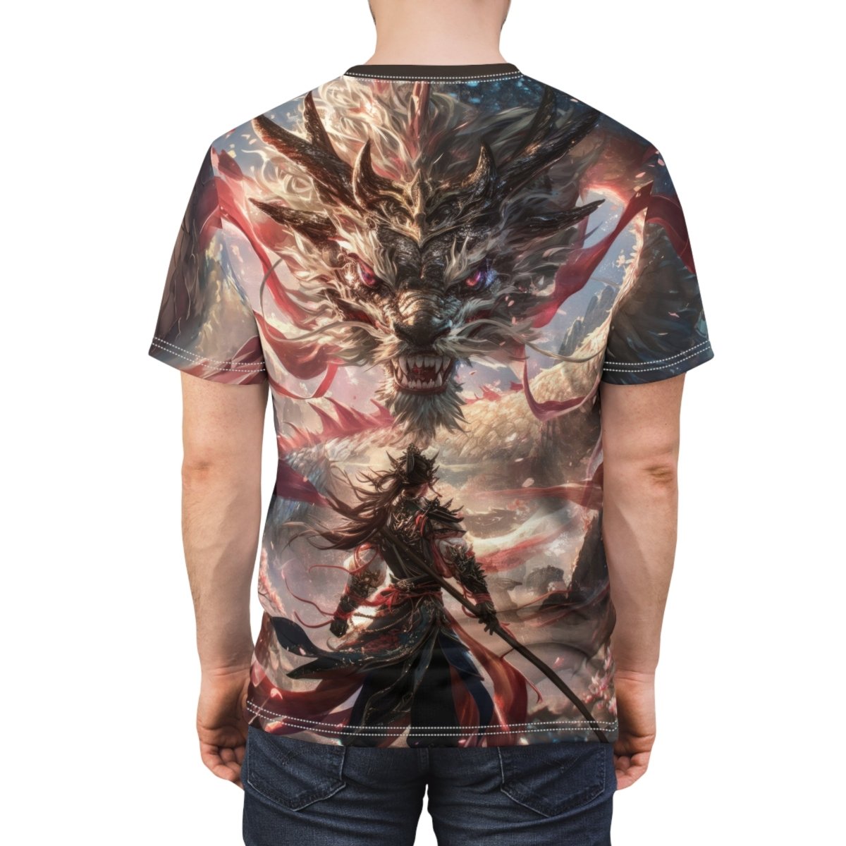Dragon's Embrace Series T-Shirt (AOP) - Elegant Deer