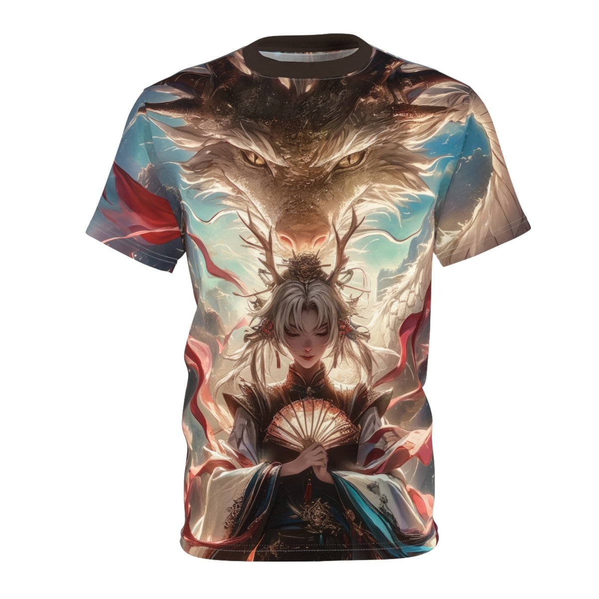 Dragon's Embrace Series T-Shirt (AOP) - Elegant Deer
