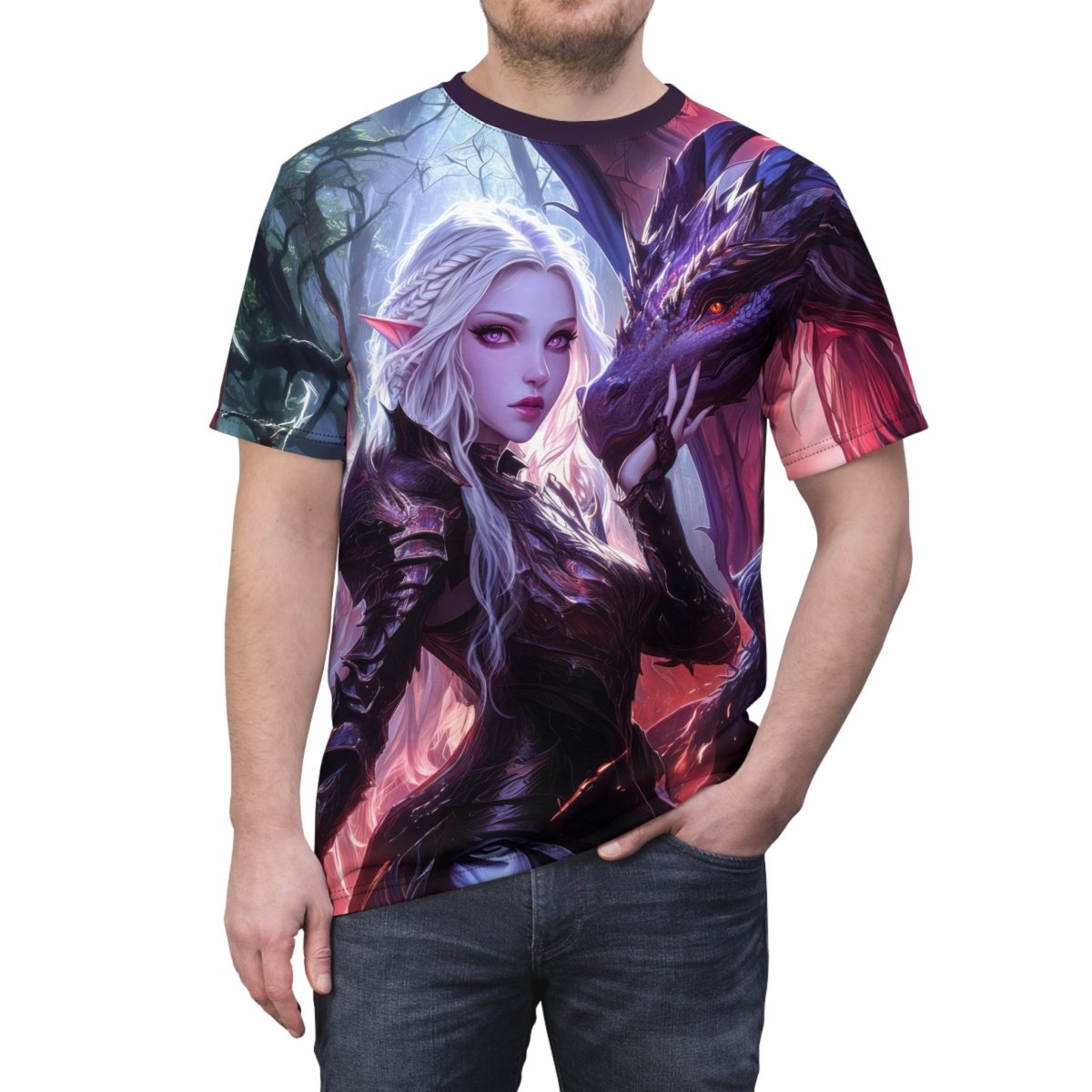 Dual - Dragon Fantasy Warrior AOP T-Shirt - Elegant Deer